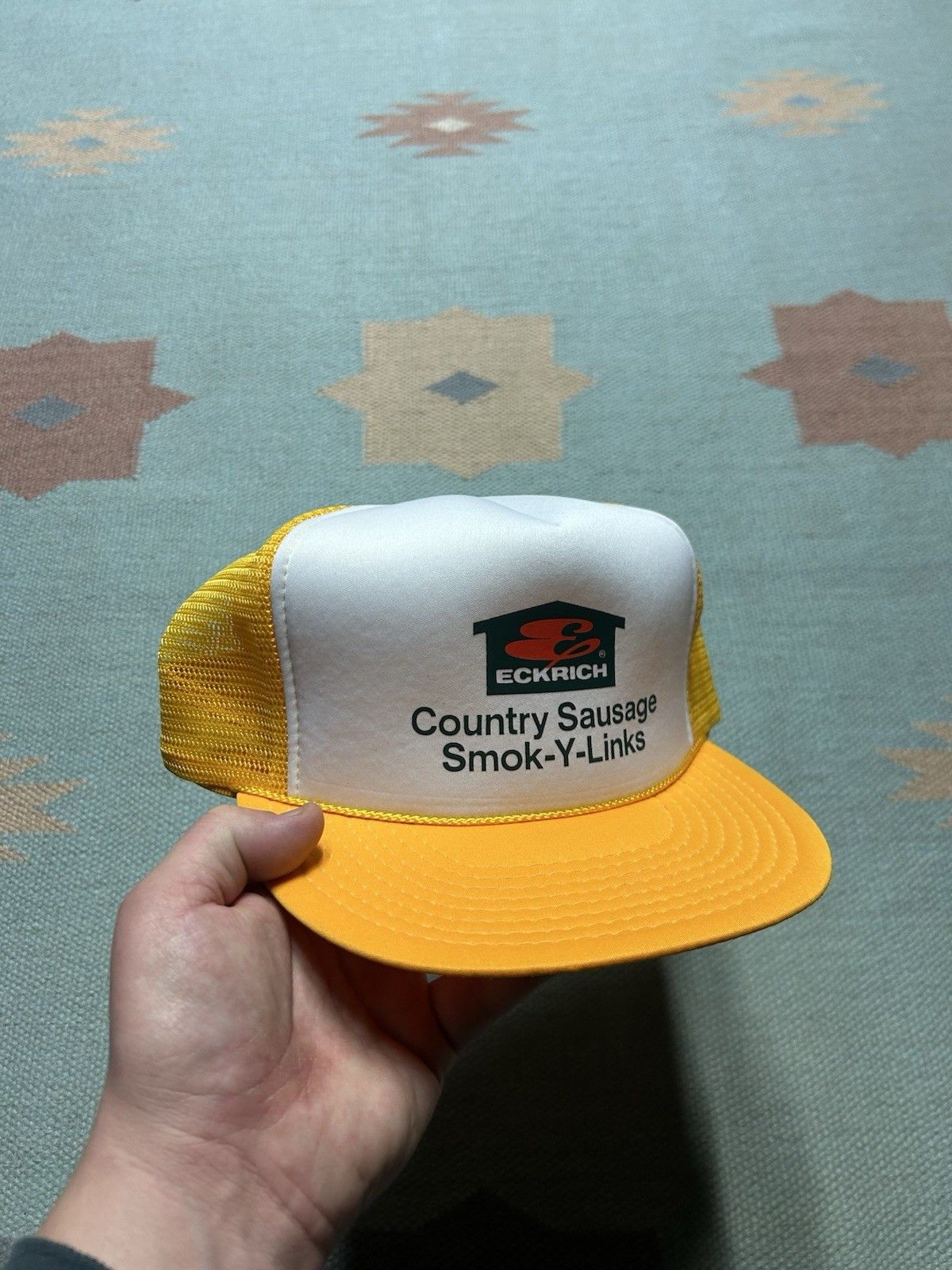 Vintage Vintage trucker hat mesh Eckrich country sausage snapback Size ONE SIZE - 1 Thumbnail