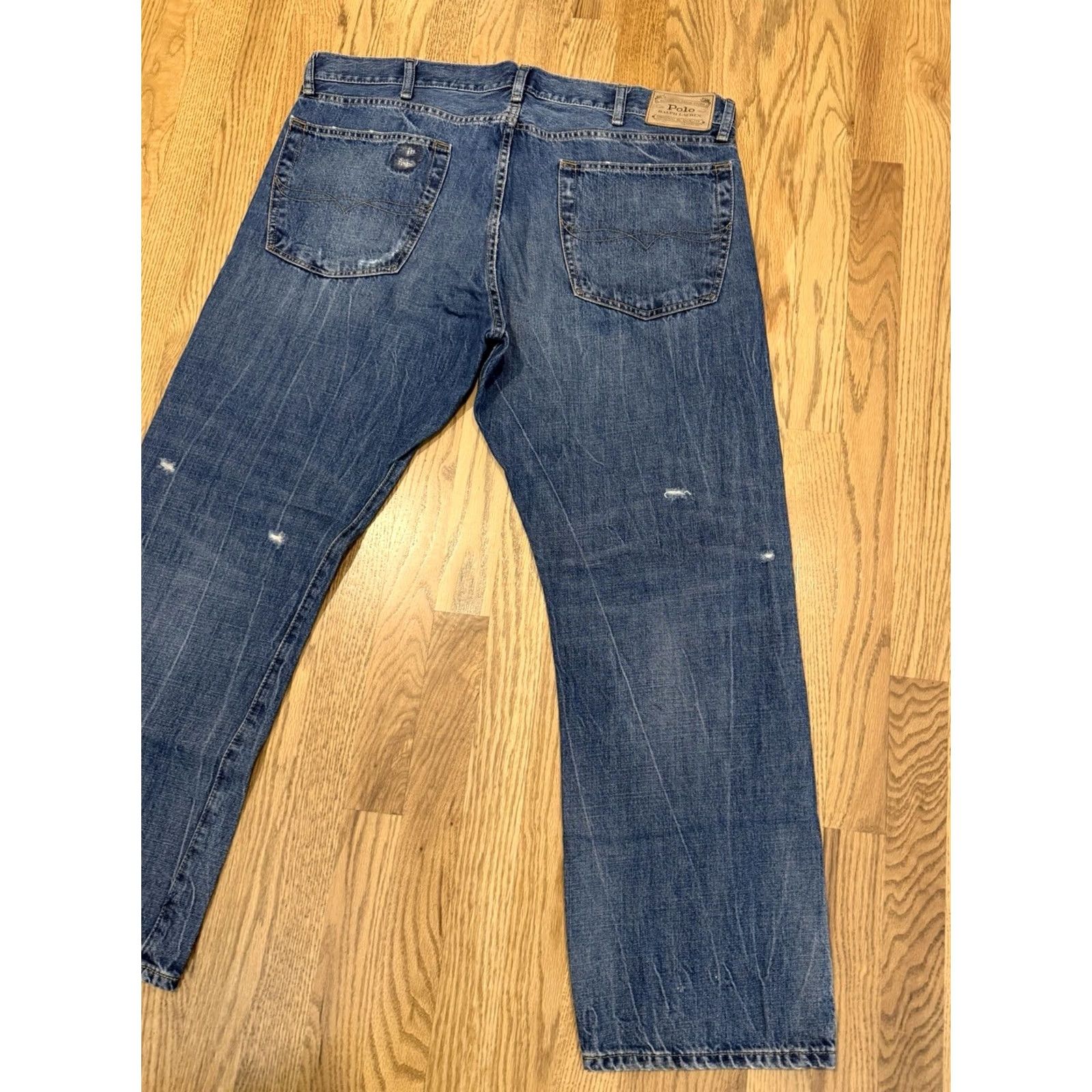 Polo Ralph Lauren Polo Ralph Lauren Jeans Men Distressed Classic Fit 5-Pocket Denim Straight Blue 38x30 Regular Inseam 30 Logo Vintage Style Size US M / EU 48-50 / 2 - 5 Thumbnail