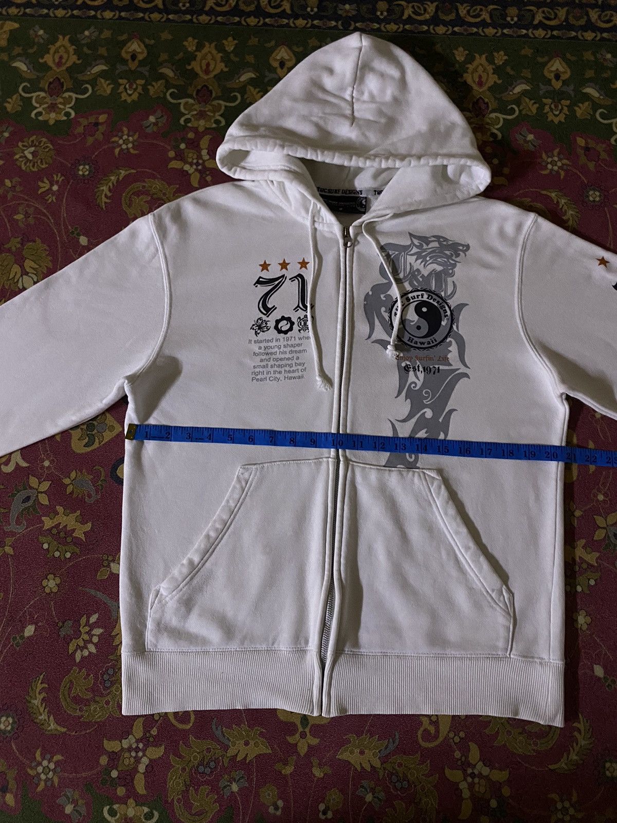 Affliction × Japanese Brand Vintage Japanese Brand T&C Surf Design Poem Style Hoodie Size US M / EU 48-50 / 2 - 12 Thumbnail