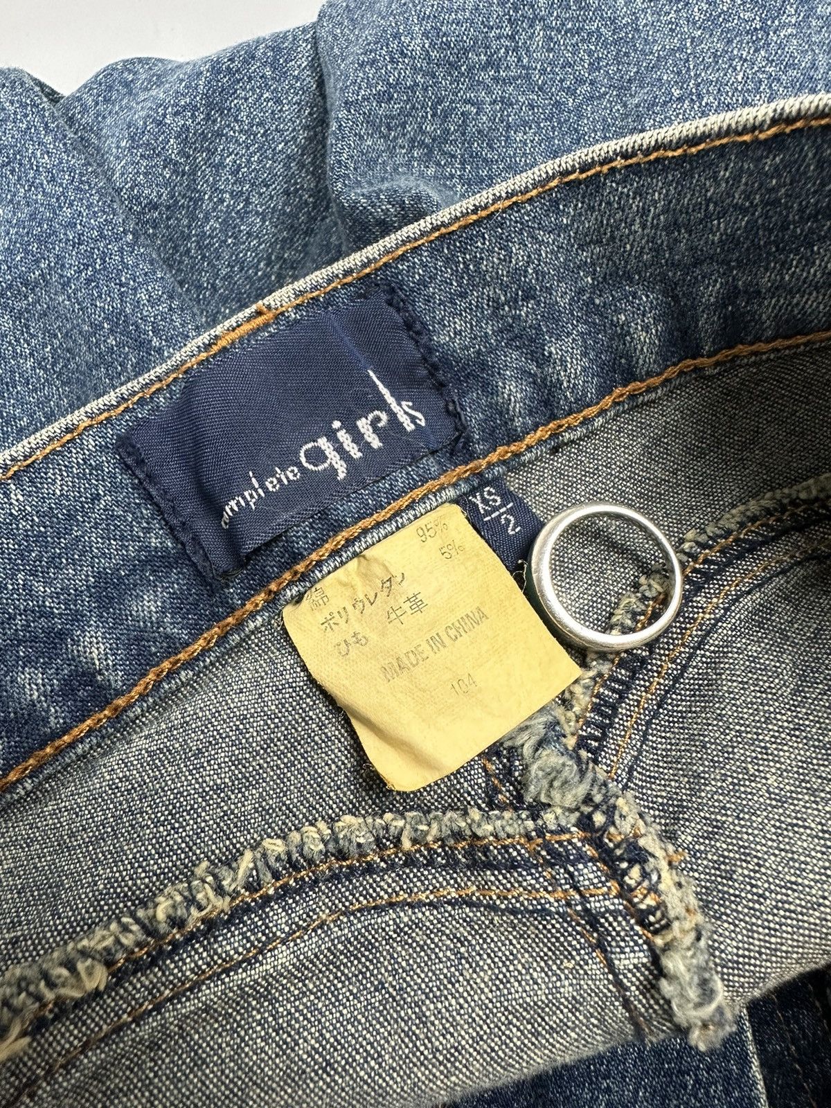 If Six Was Nine × Le Grande Bleu (L.G.B.) 🔥Flared🔥Vintage Complete Girl Low Rise Flared Jeans Size 27" / US 4 / IT 40 - 8 Thumbnail