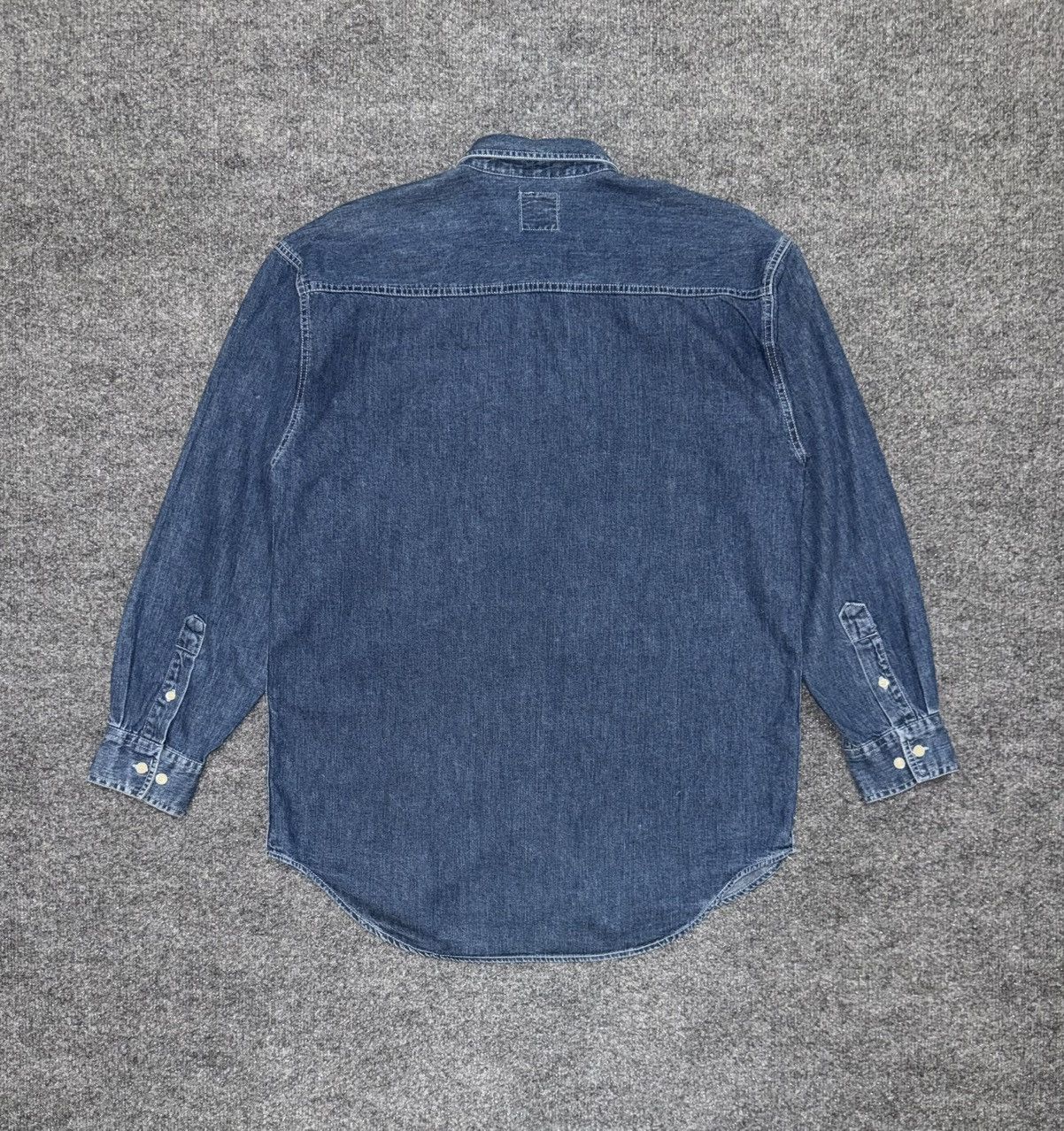 Gap Vintage GAP Denim Shirt Made Hong Kong Medium Faded Workwear Size US M / EU 48-50 / 2 - 5 Thumbnail