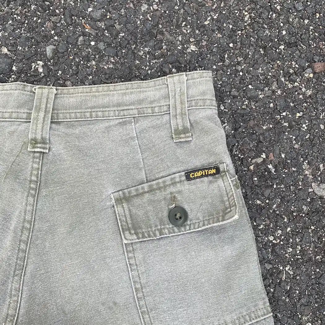 Japanese Brand VINTAGE CAPITAN TROUSERS DUCK CANVAS UTILITY FADED CARGO W27 Size US 27 - 9 Thumbnail