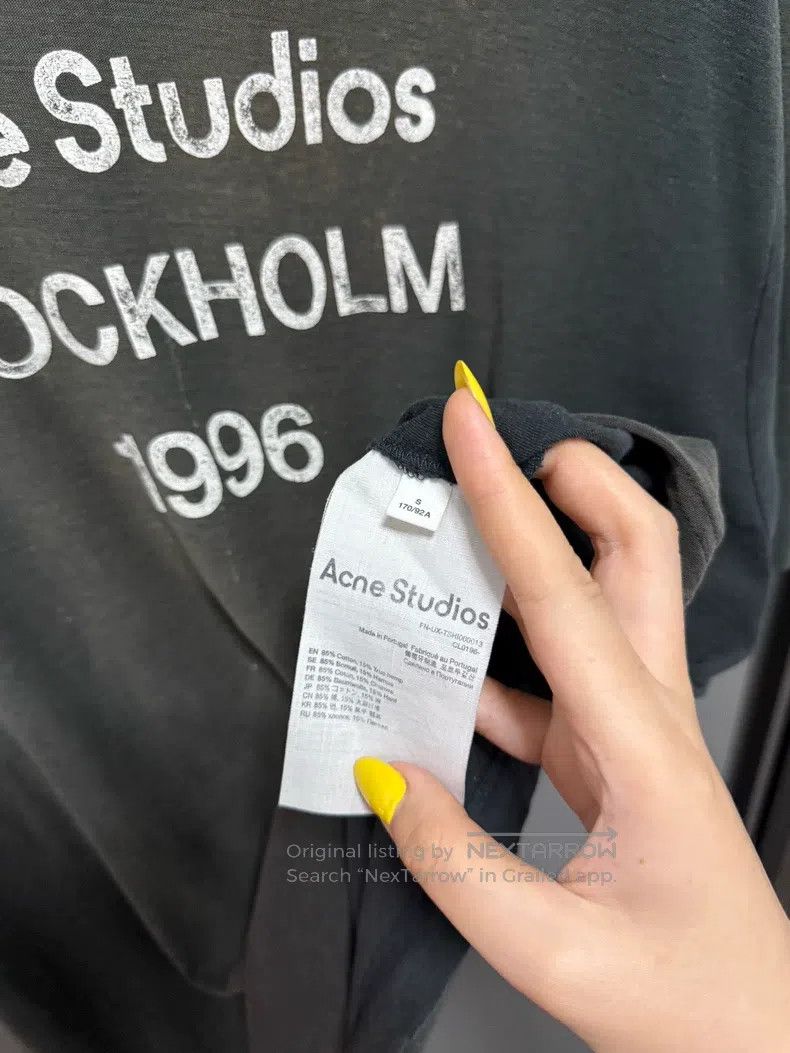 Acne Studios Acne Studios Short Sleeve Black Vintage Style Size US S / EU 44-46 / 1 - 4 Thumbnail