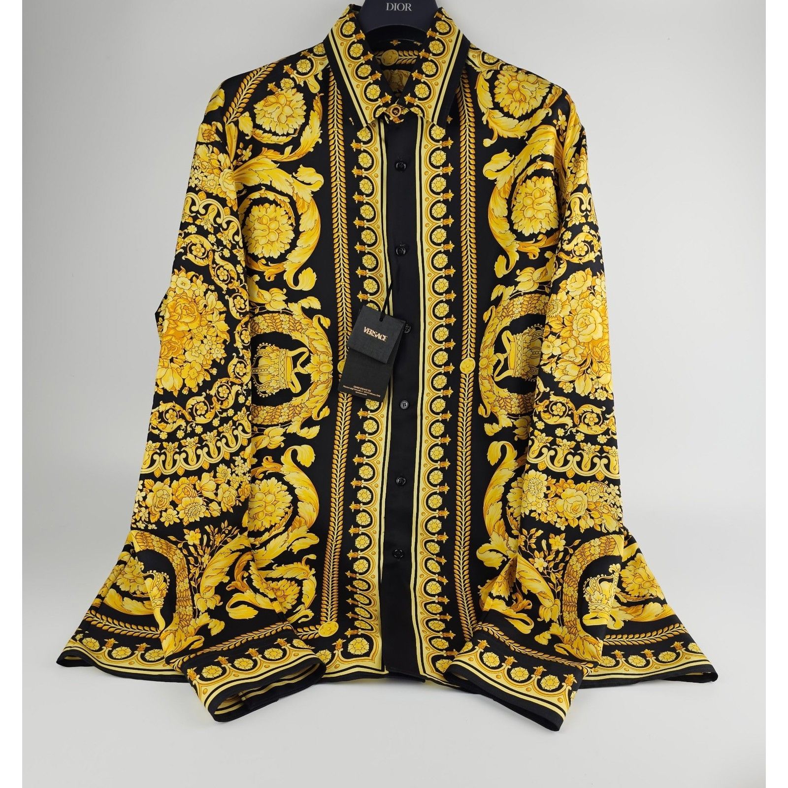 Versace VERSACE Silk Shirt New & Authentic (Men's size:XL;) Size US XL / EU 56 / 4 - 3 Thumbnail