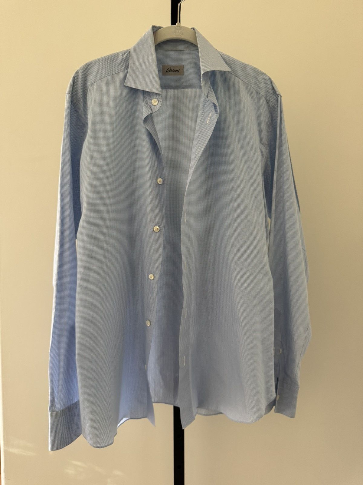 Brioni Brioni blue essential dress shirt Size US S / EU 44-46 / 1 - 1 Thumbnail