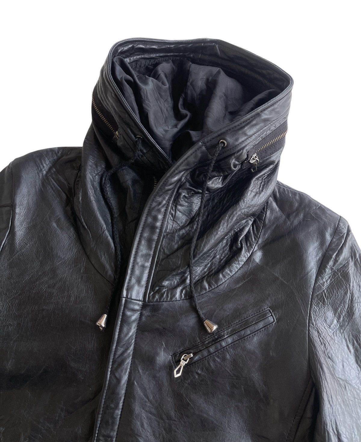 Japanese Brand HARUF Sheepskin Bono Hooded LGB Style Jacket Size L / US 10 / IT 46 - 3 Thumbnail