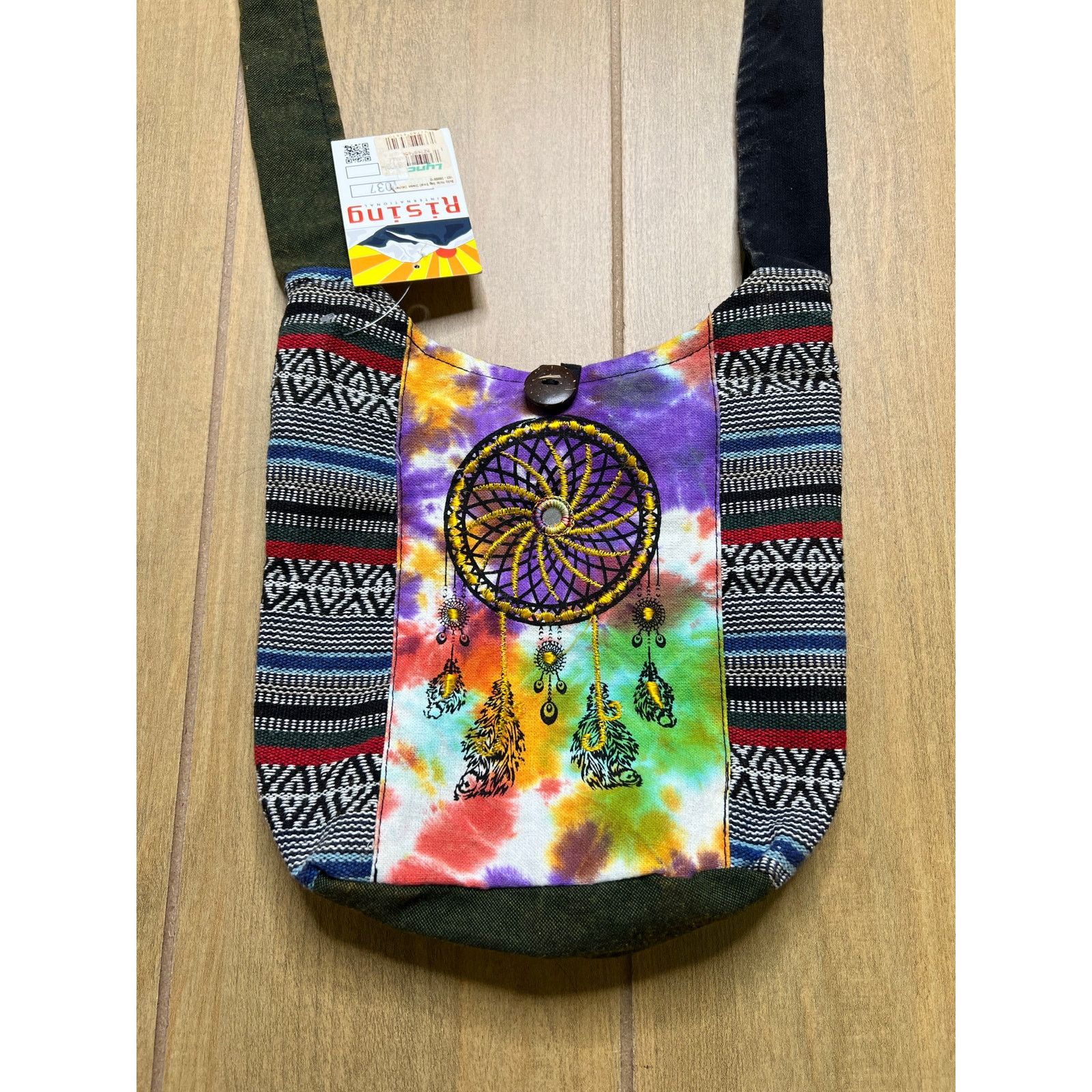 Vintage Rising International Dreamcatcher Boho Hobo Bag Tie Dye Size ONE SIZE - 1 Thumbnail