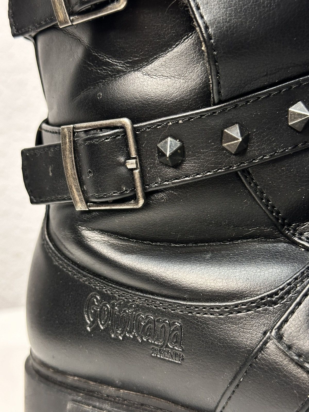 New Rock Vintage Leather boots Gothicana Gothic Style Avantgrade Size US 9 / IT 39 - 4 Thumbnail
