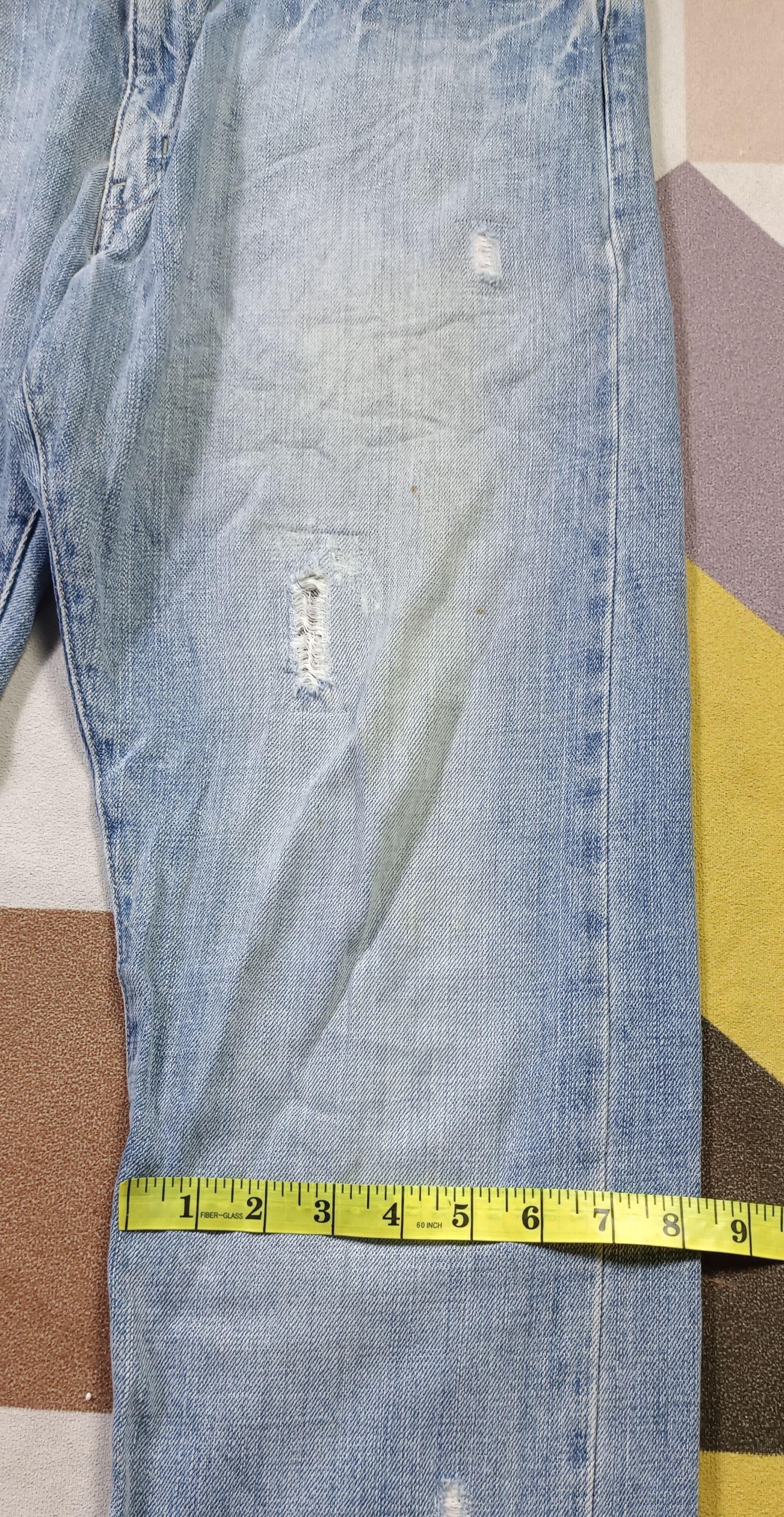 Vintage 00s💥 Stussy Rough & Rugged Distressed Denim