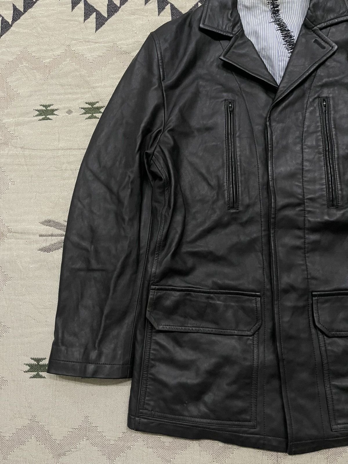 Junya Watanabe 90s JUNYA WATANABE COMME DES GARCONS LEATHER COAT Size US S / EU 44-46 / 1 - 3 Thumbnail