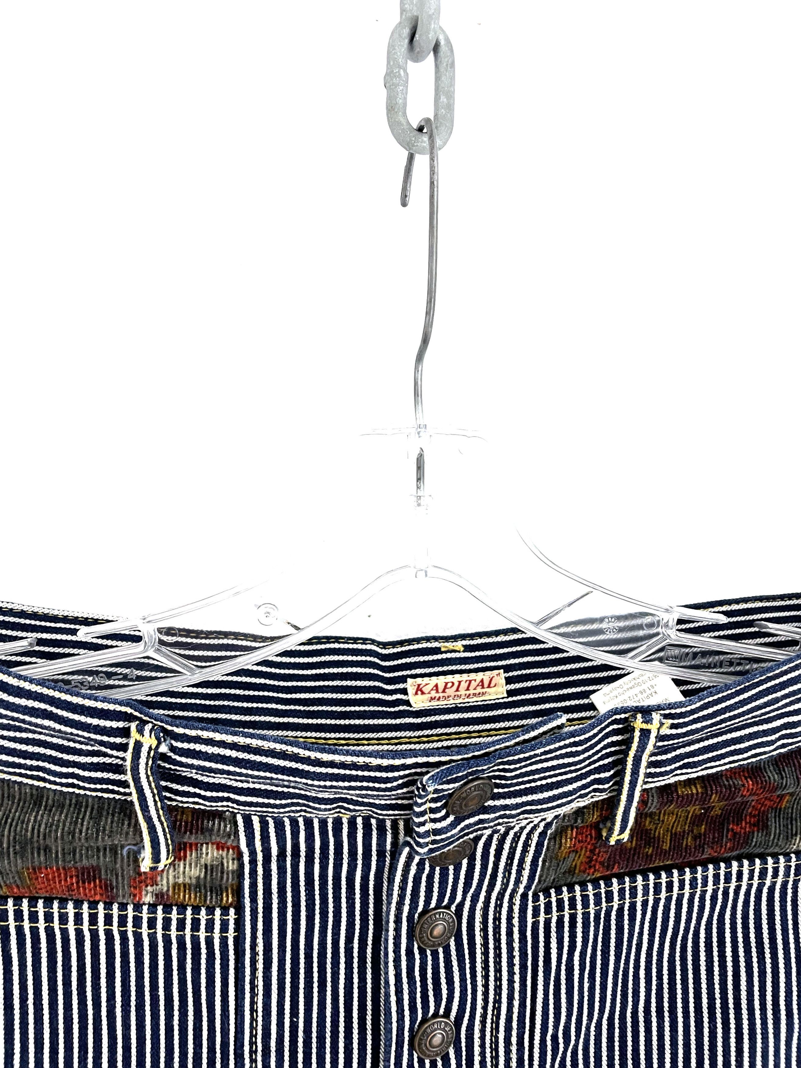 Kapital Ortega Corduroy Hickory Stripe Skirt Size 30" / US 8 / IT 44 - 3 Thumbnail