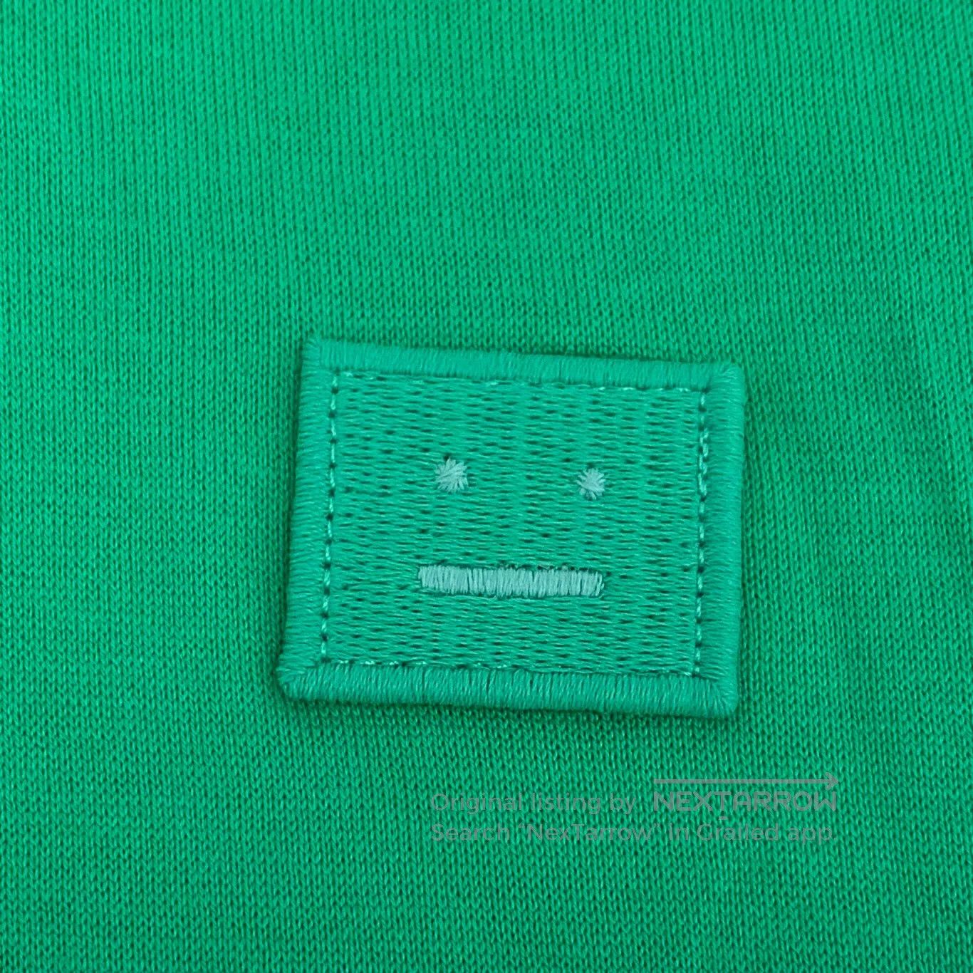 Acne Studios Acne Studios Green smiley face embroidery cotton round nec Size US XXS / EU 40 - 5 Thumbnail
