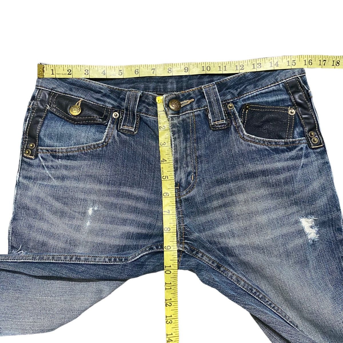 Japanese Brand Japanese Brand TRIXY Thrashed Mudmax Flare Jeans Size US 30 / EU 46 - 19 Thumbnail