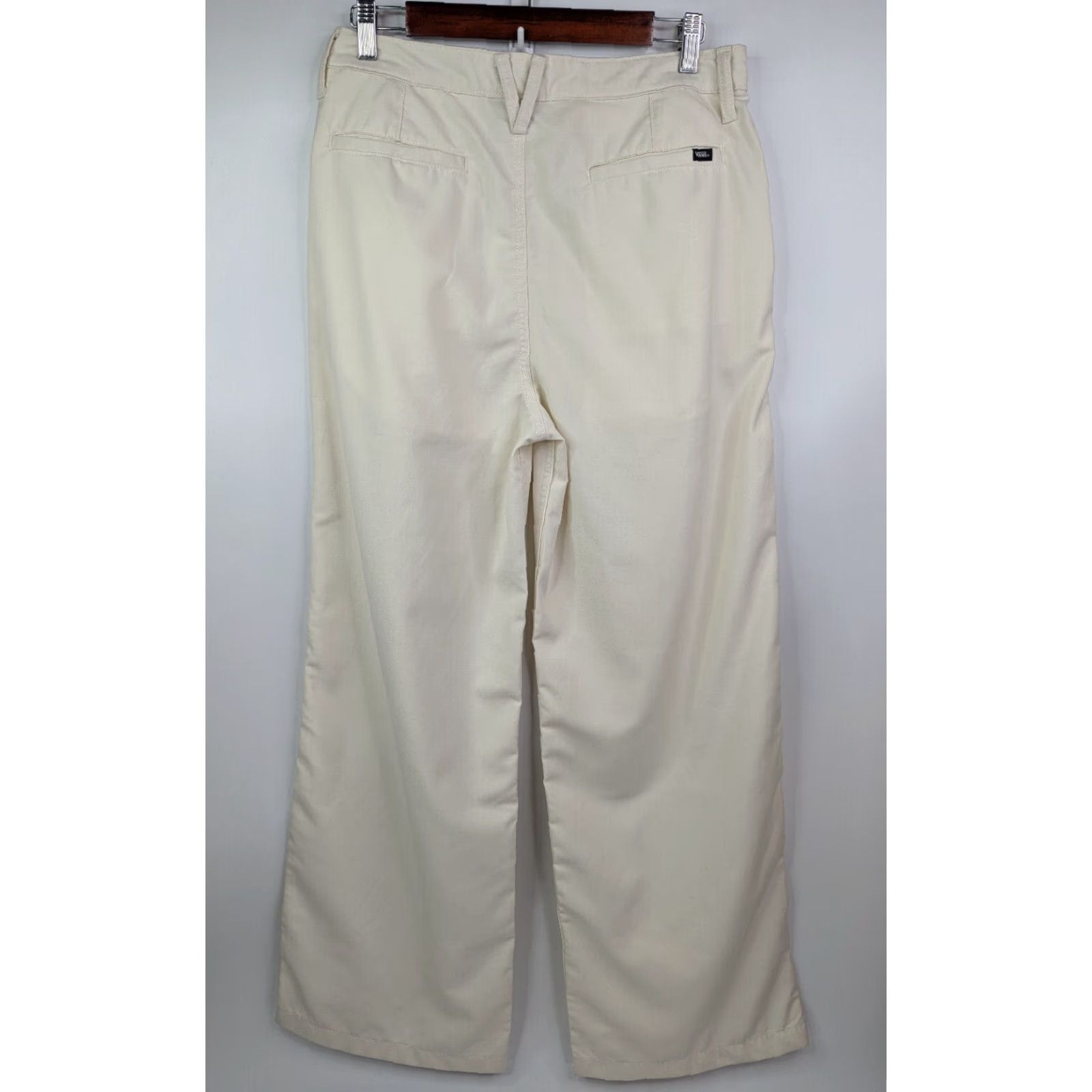 Vans VANS Chino Pants Hem Pleated Front Beige 28 WOMEN Regular Straight Logo NWT Size 26" / US 2 / IT 38 - 5 Thumbnail