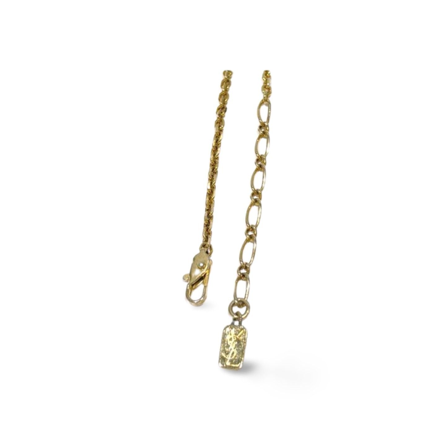 Yves Saint Laurent Vintage Yves Saint Laurent necklace with logo and heart Size ONE SIZE - 5 Thumbnail