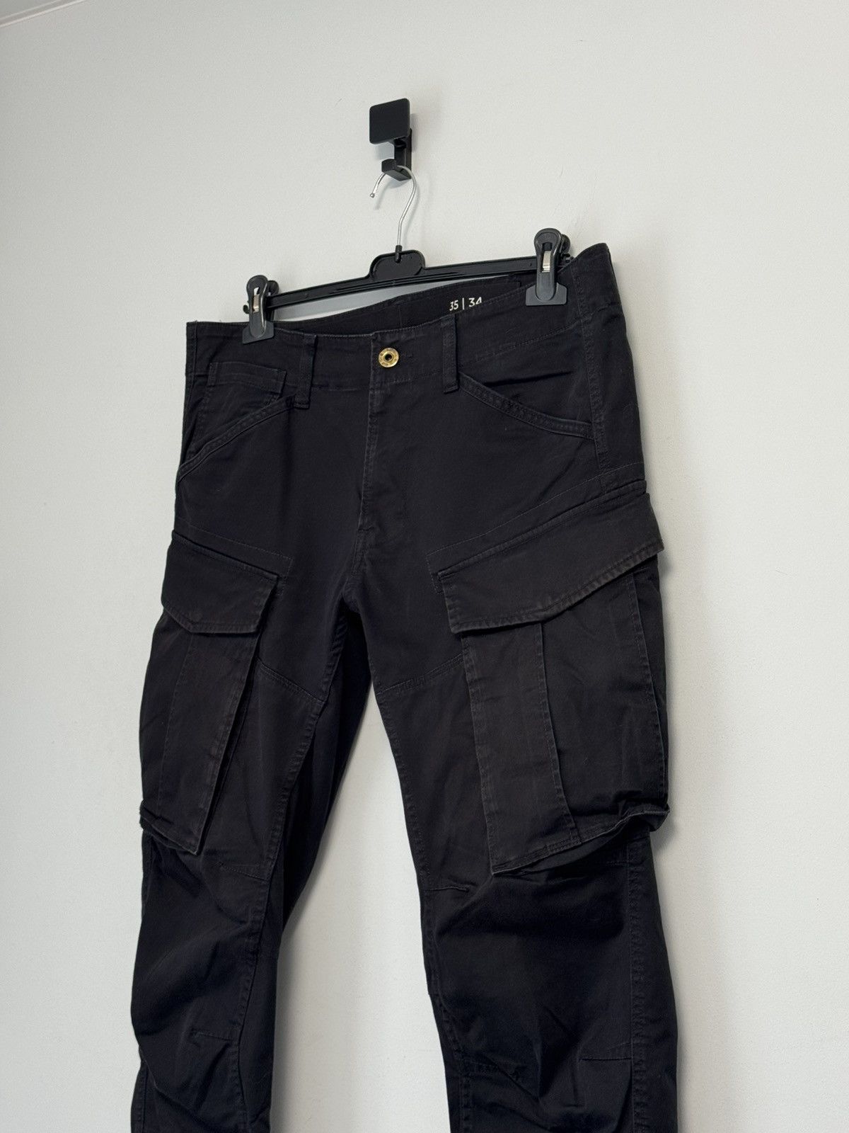 G-Star G-STAR RAW Black ROVIC SLIM Multipocket Cargo Pants Size W35 Size US 35 - 3 Thumbnail