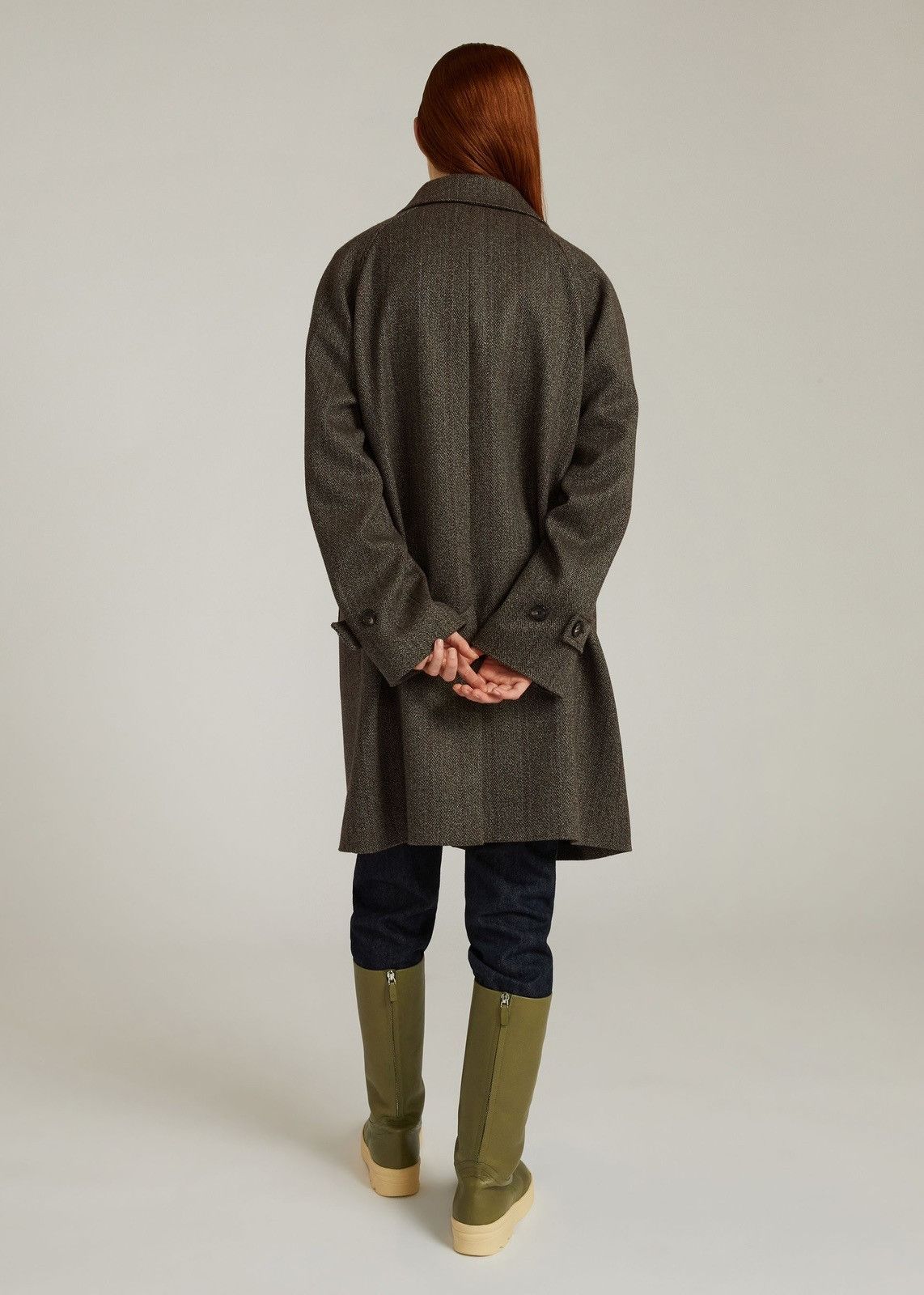 Loro Piana o1srvl11e0824 Lars Cheviot Coat in Dark Green Size XS / US 0-2 / IT 36-38 - 4 Thumbnail