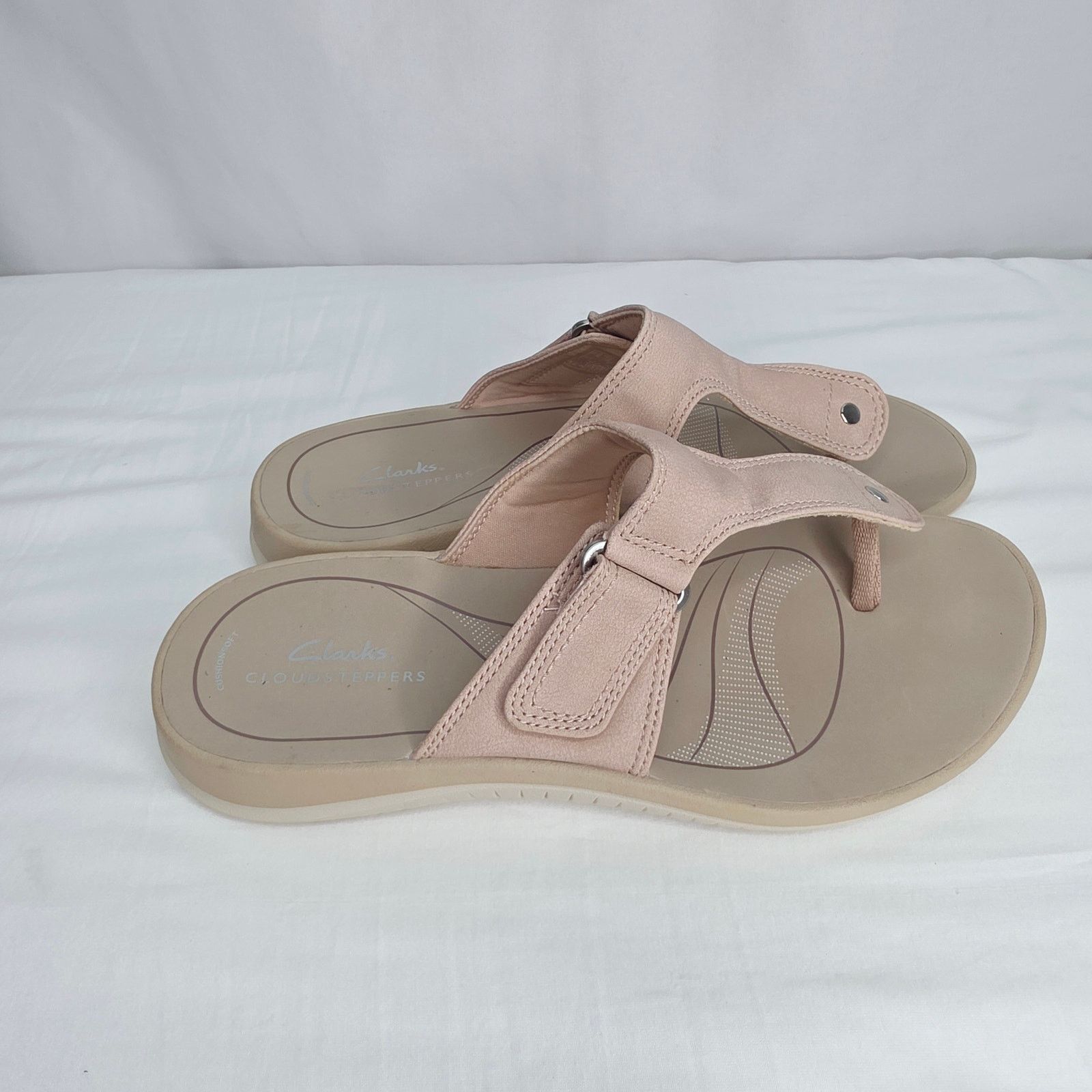 Clarks Clarks Cloudsteppers Pink Style Slip On Open Toe Sandals 9M Size US 9 / IT 39 - 3 Thumbnail