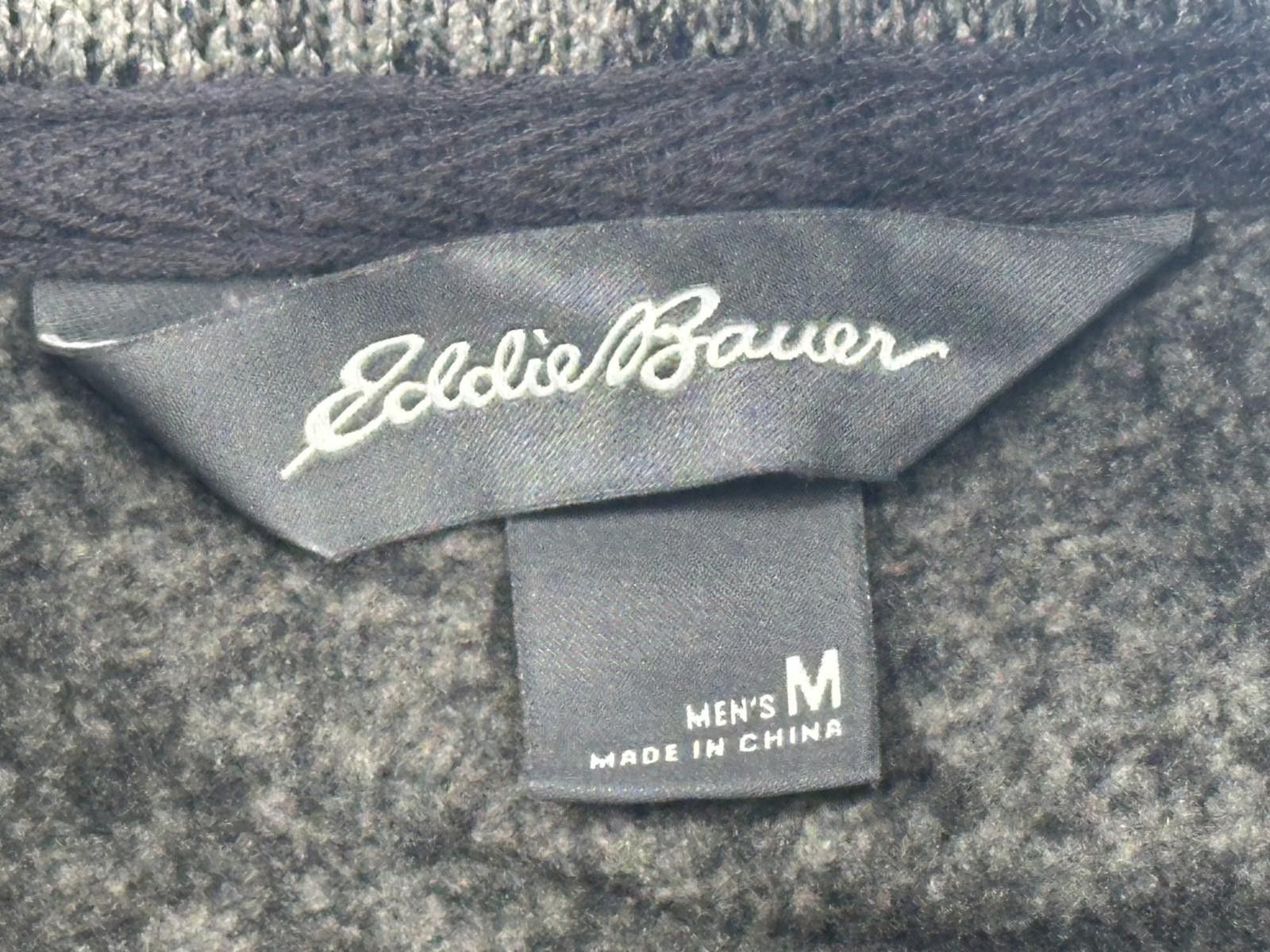 Eddie Bauer Eddie Bauer Men's M Gray Radiator Fleece Snap Mock Pullover Size US M / EU 48-50 / 2 - 6 Thumbnail