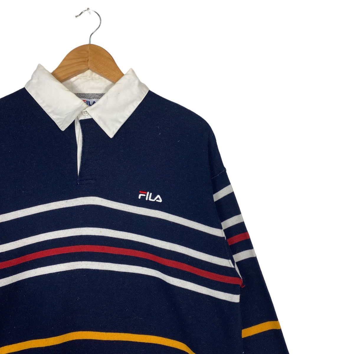 Fila × Japanese Brand Vintage 90s Fila Small Logo Polo Rugby Shirt Size US M / EU 48-50 / 2 - 6 Thumbnail