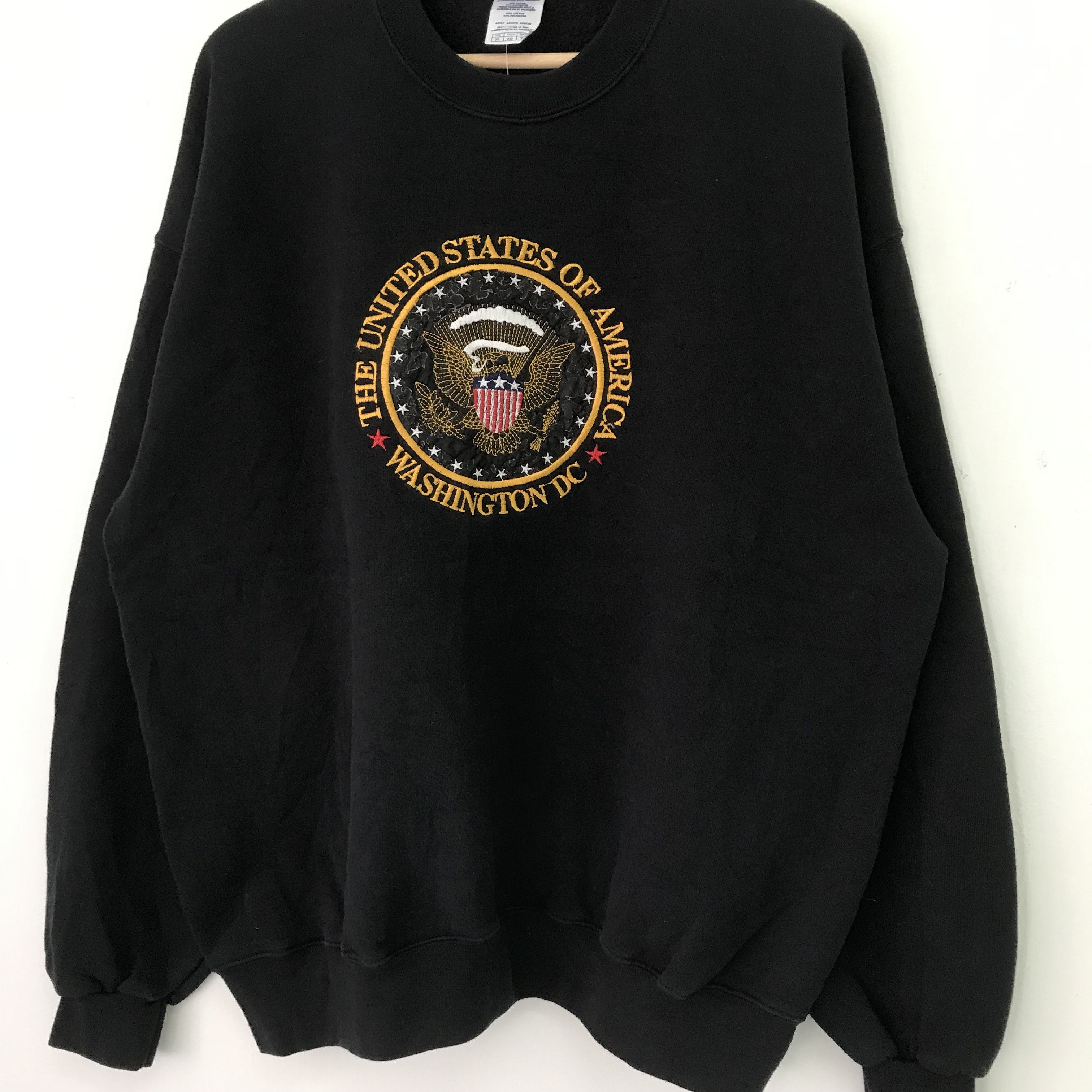Japanese Brand Vintage Washington Dc Black Sweatshirt Xlarge - 648 Size US XL / EU 56 / 4 - 3 Thumbnail