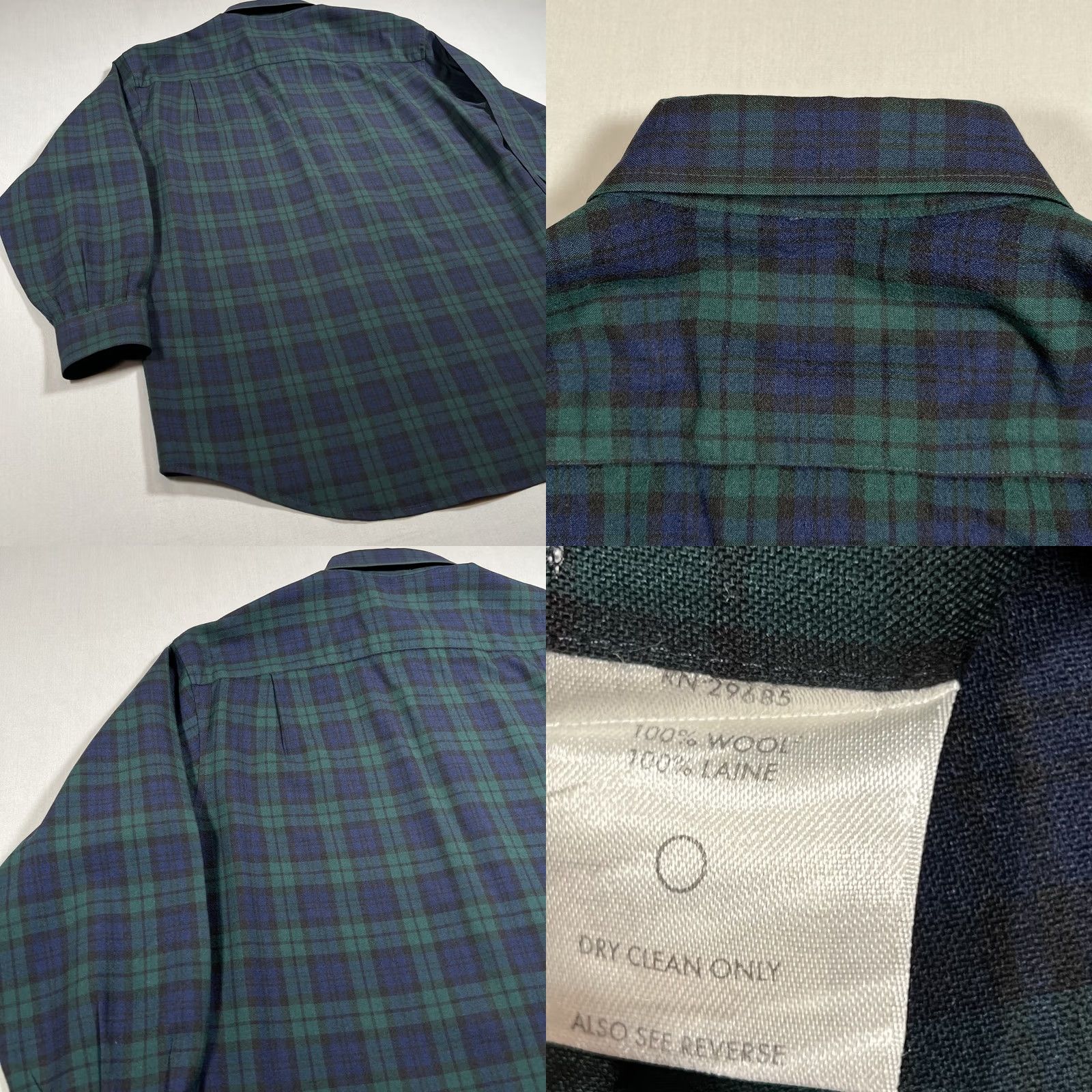 Pendleton Pendleton Men's Medium Black Watch Tartan Plaid Button Down Wool Shirt Size US M / EU 48-50 / 2 - 8 Thumbnail