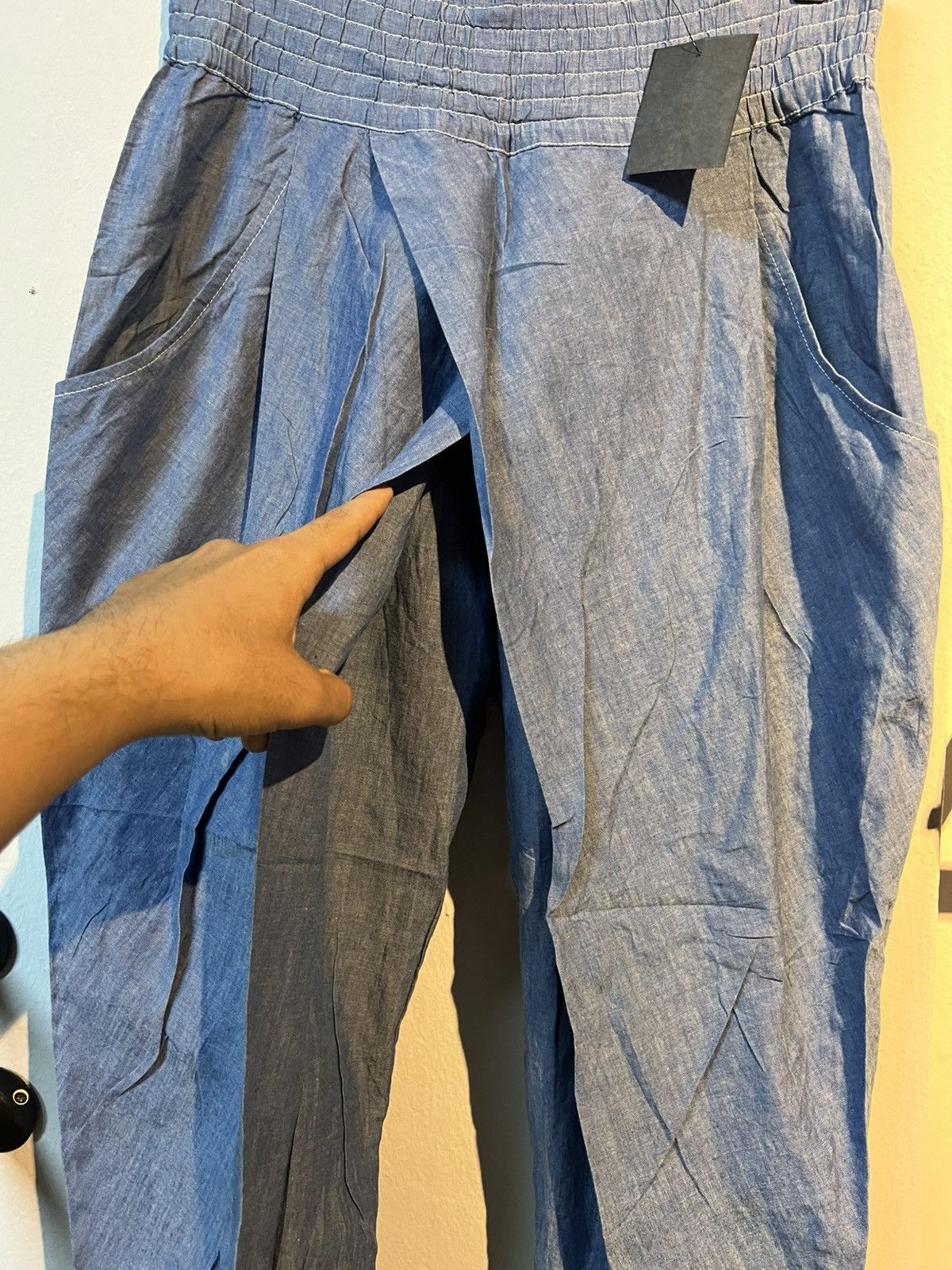 CABANE de ZUCCa × Issey Miyake × Japanese Brand Cabane de Zucca Crotch Pants Size US 32 / EU 48 - 4 Thumbnail