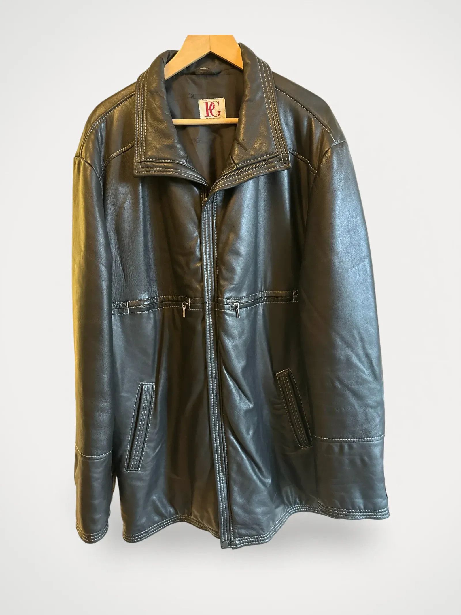 Leather PG leather fashion Jacket Size US XL / EU 56 / 4 - 1 Thumbnail