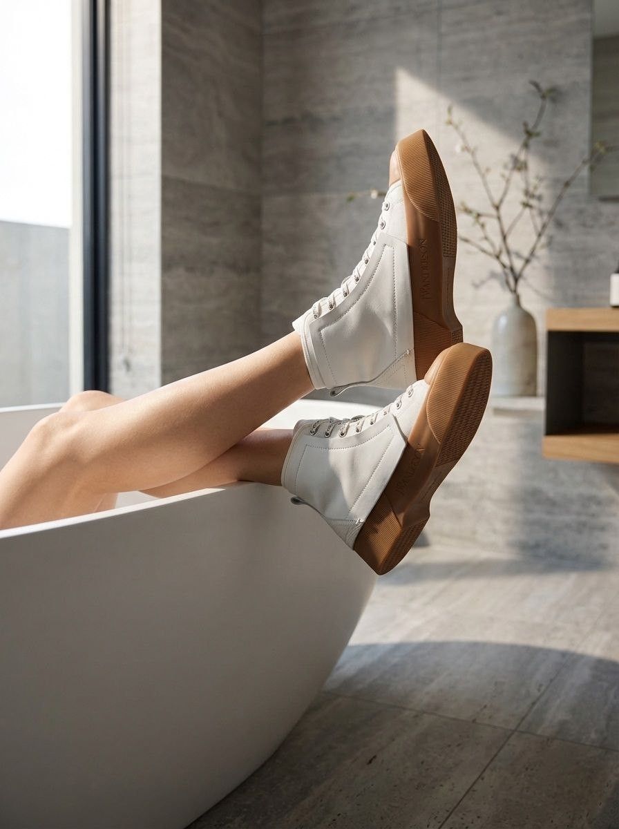 JW Anderson Chunky High-Top Sneakers – White / Gum Sole RRP $450 Size US 9 / IT 39 - 1 Thumbnail