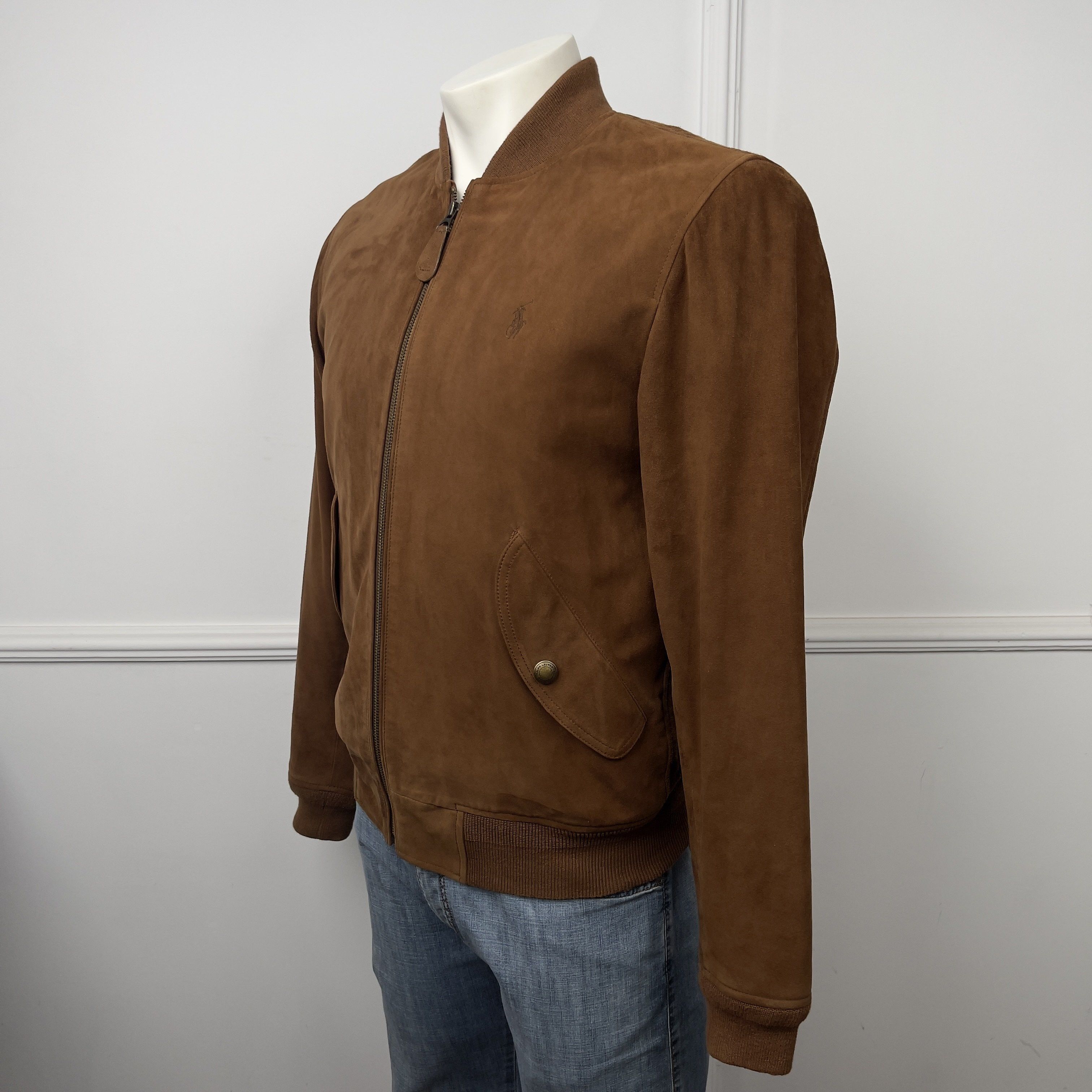 Polo Ralph Lauren Flight Jacket Country Brown Goat Suede Size US S / EU 44-46 / 1 - 3 Thumbnail