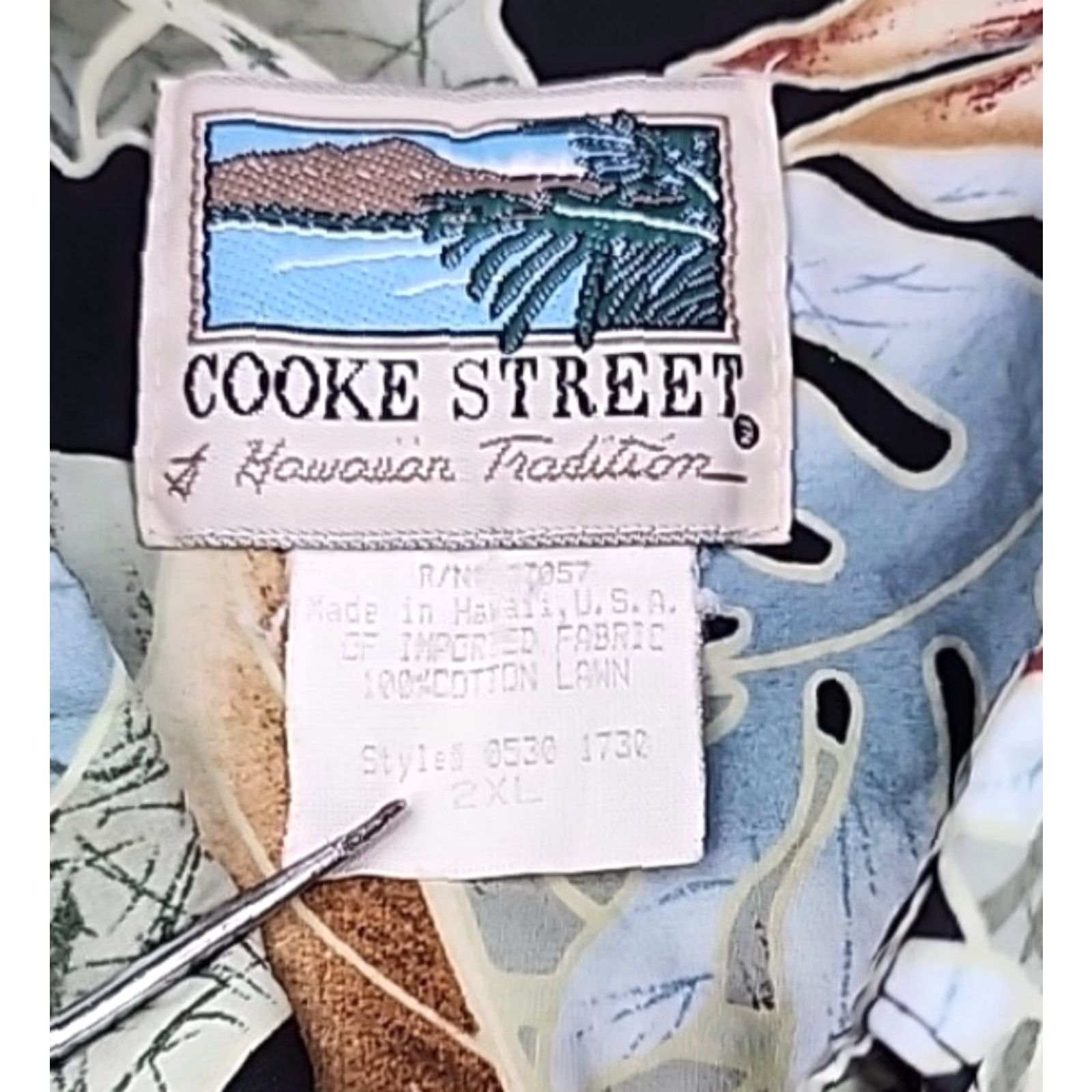 ALOHAS VINTAGE Cooke Street Honolulu Hawaiian Shirt Mens 2XL Cotton Lawn Aloha Floral Casual Size US XXL / EU 58 / 5 - 5 Thumbnail