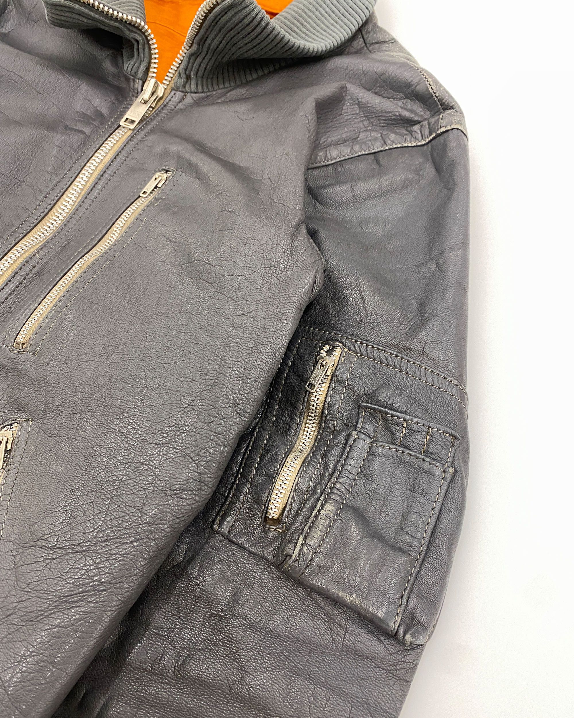 Vintage 1970s German Leather Flightjacket Size US L / EU 52-54 / 3 - 4 Thumbnail