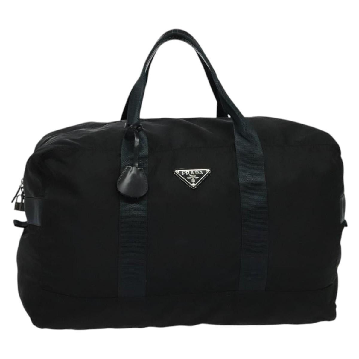 Prada PRADA Boston Bag Nylon Black Silver Size ONE SIZE - 2 Thumbnail