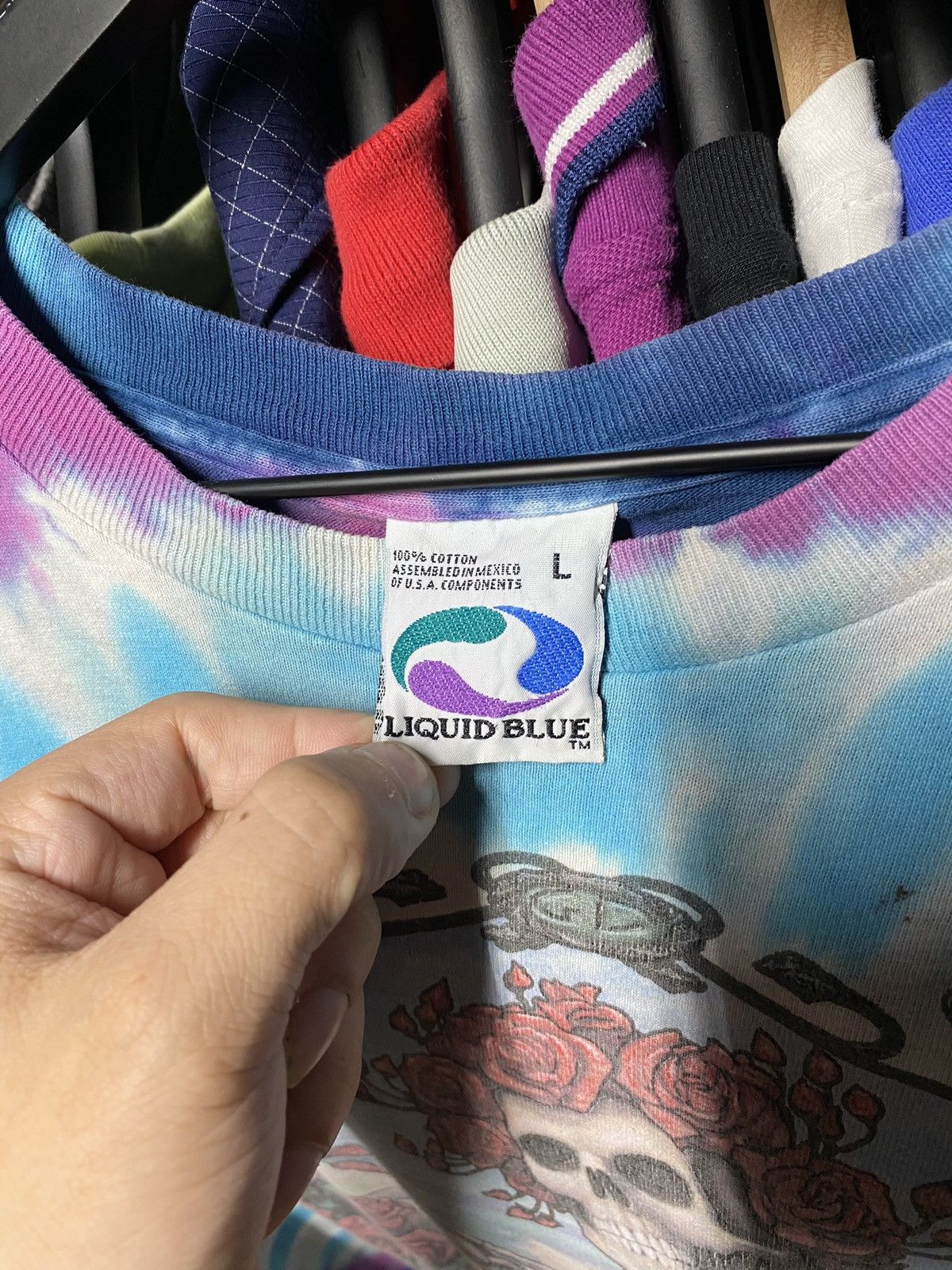 Vintage 90’s Vintage Grateful Dead Liquid Blue Band Tee Shirt Medium Size US M / EU 48-50 / 2 - 4 Thumbnail