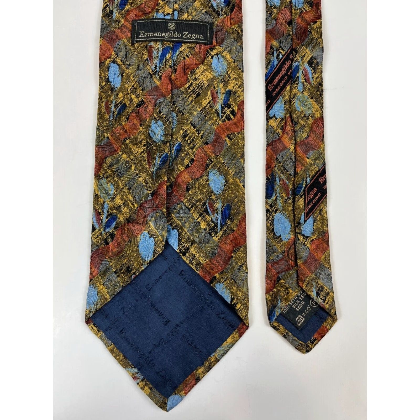Ermenegildo Zegna VINTAGE Ermenegildo Zegna Silk Tie Floral Men’s Tie Made in Italy Size ONE SIZE - 7 Thumbnail