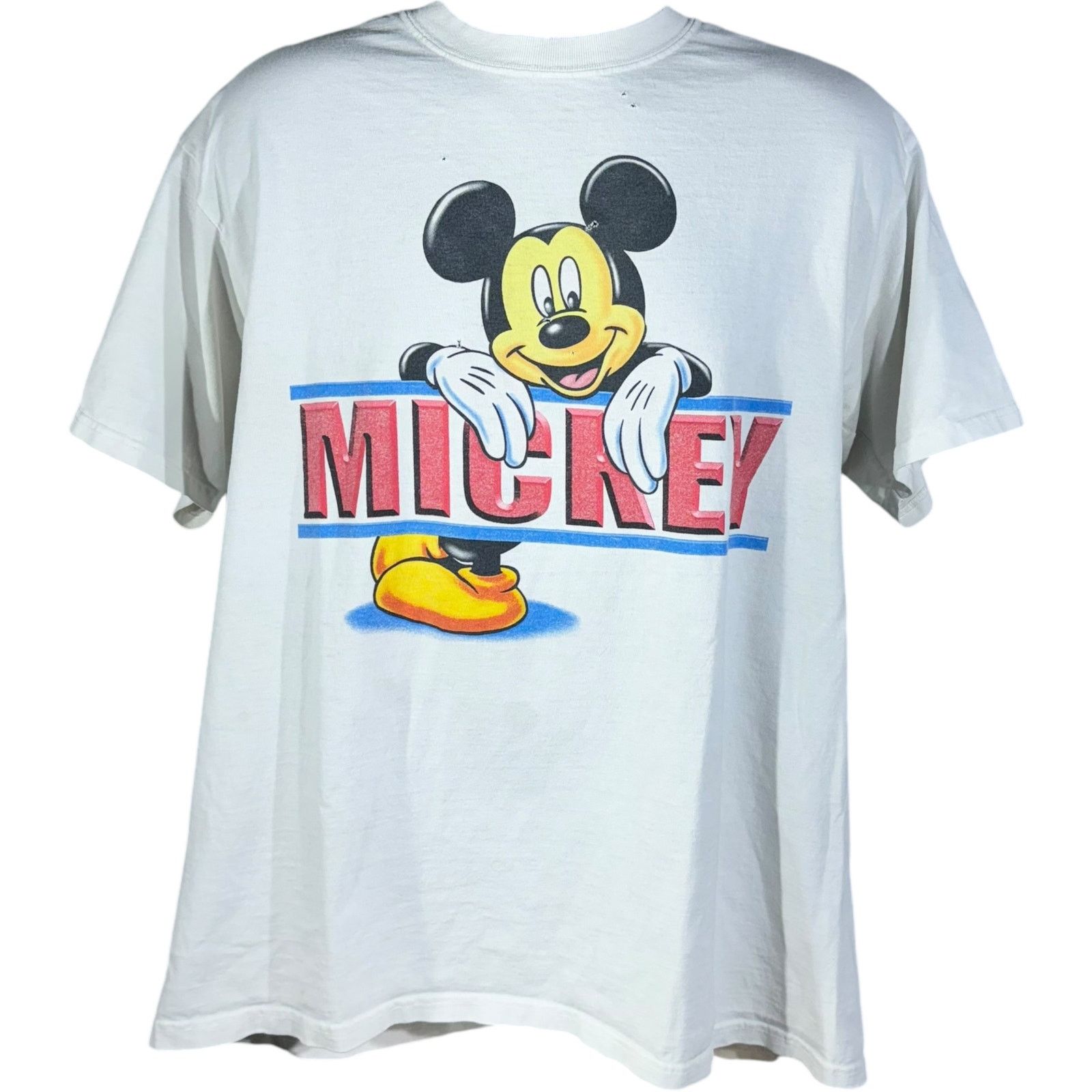 Disney Vintage Disney Mickey Mouse Spellout Tee Size US XL / EU 56 / 4 - 1 Thumbnail