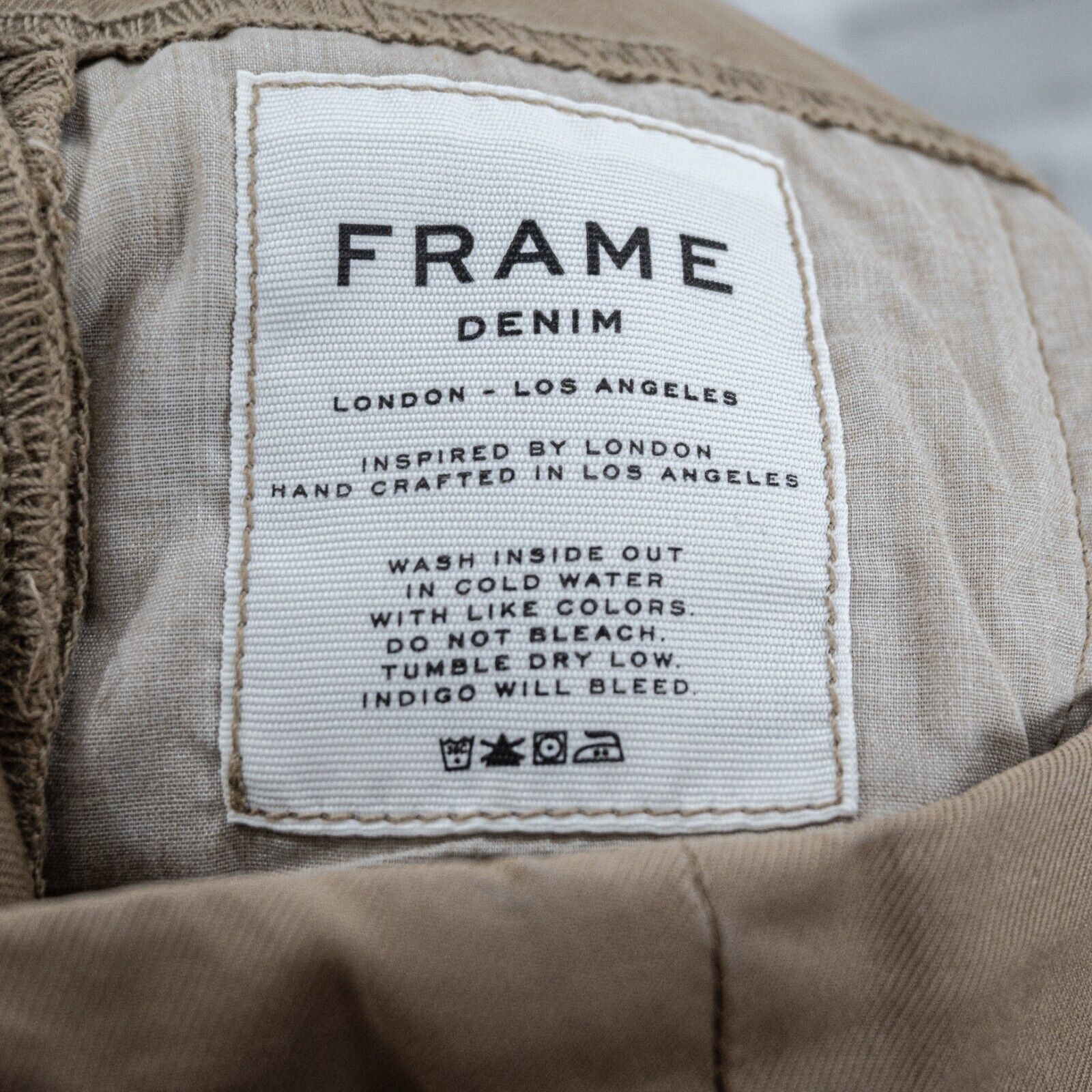 Frame FRAME Denim Women's Belted Paper Bag Khaki Trouser Size 29" - 7 Thumbnail