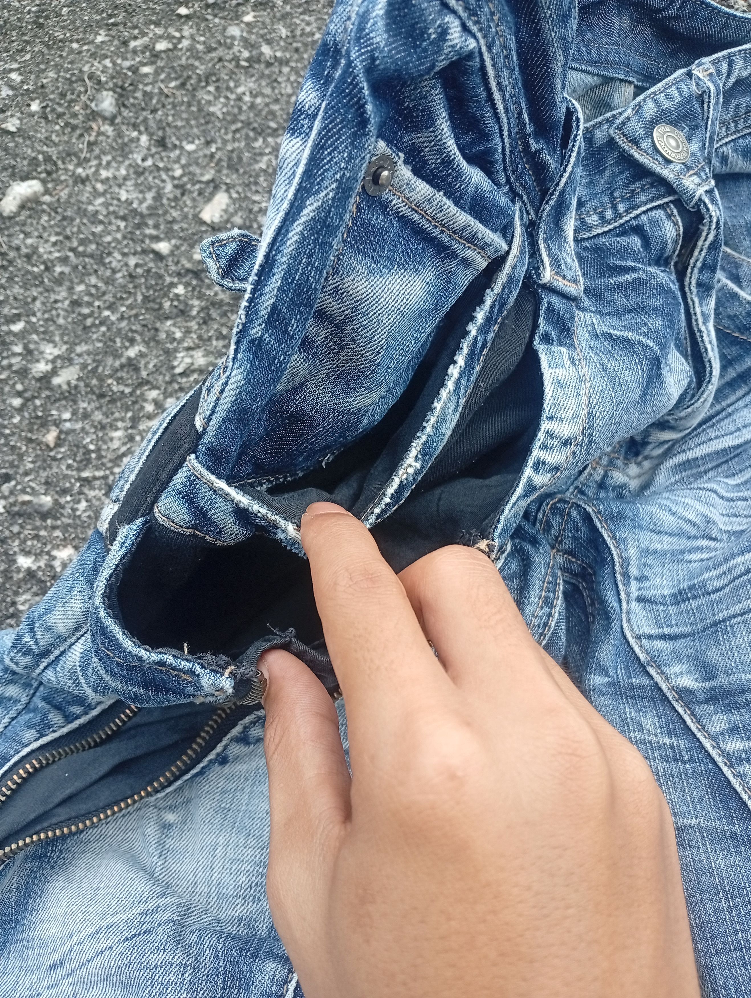 PPFM Japanese brand x PPFM moto biker distressed denim jeans Size US 29 - 10 Thumbnail