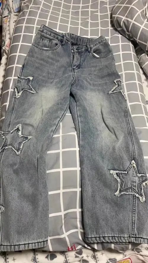 Japanese Brand Chiaki x Kita Y2K Star Embroidery Denim Pant Size US 34 / EU 50 - 5 Thumbnail