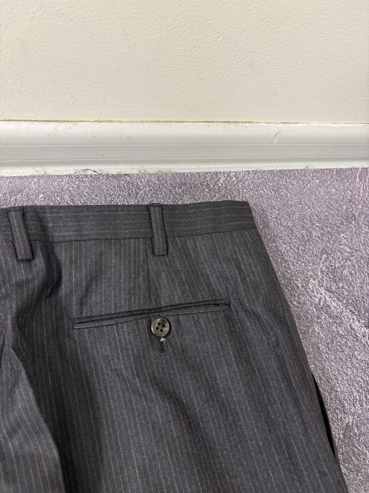 Kiton Kiton Napoli Men’s Pinstripe Gray Wool Dress Pants Trousers Size US 42 / EU 58 - 17 Thumbnail