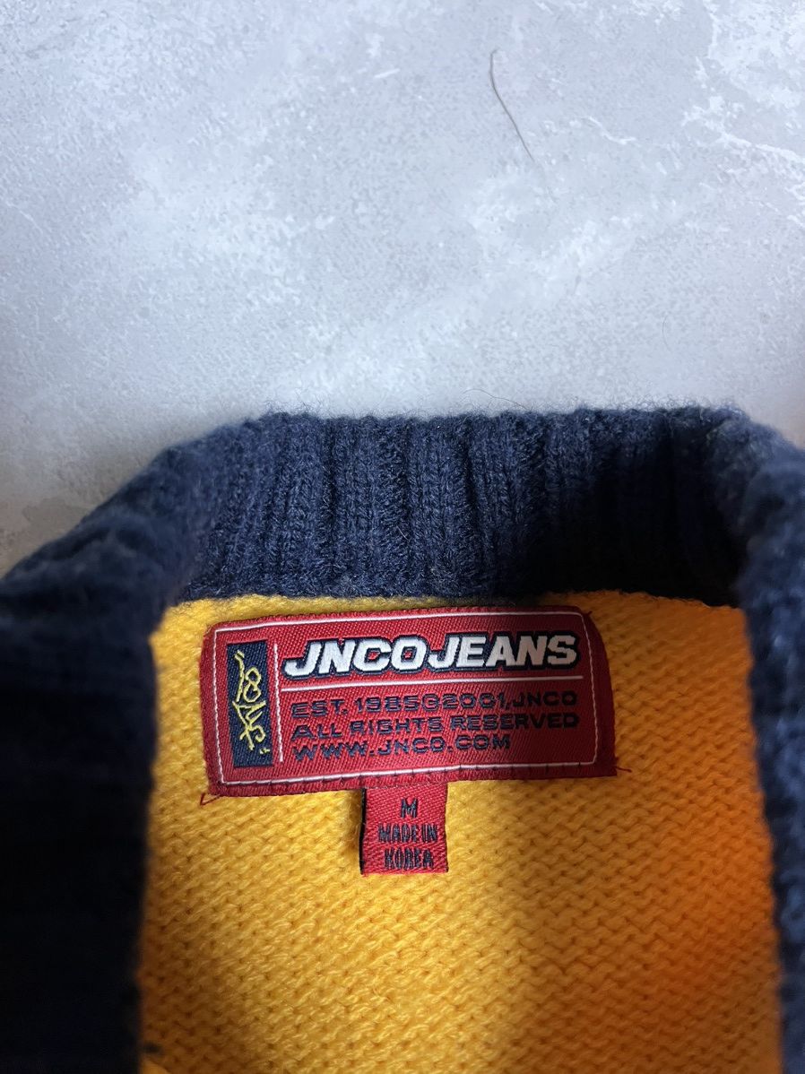 JNCO Y2K Rare JNCO Embroidered Knit Pull Over Sweater Size US M / EU 48-50 / 2 - 6 Thumbnail