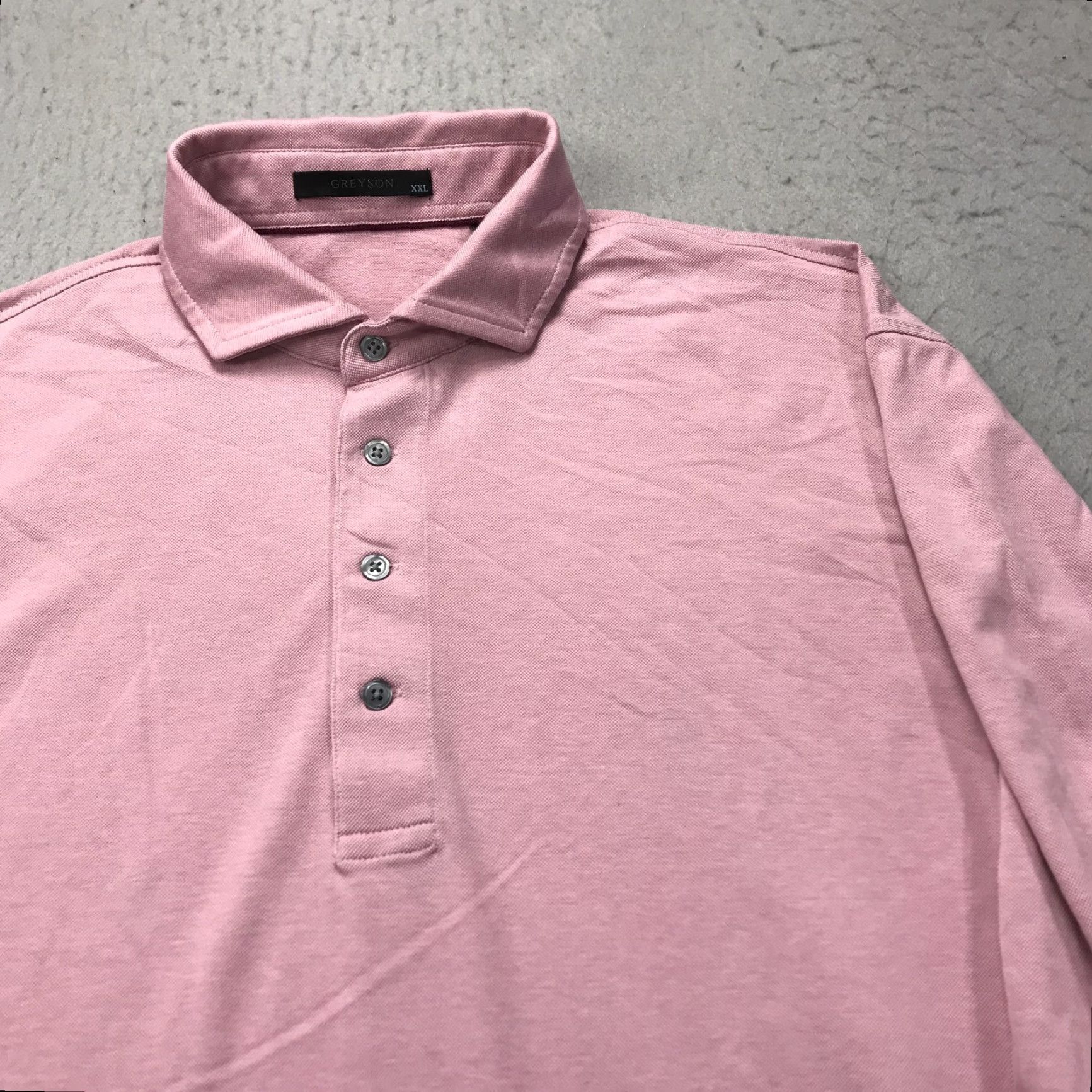Vintage Greyson Polo Shirt Mens 2XL Pink Cotton Blend Long Sleeve Golf Preppy Logo 2000s Mens Polo Size US XXL / EU 58 / 5 - 3 Thumbnail