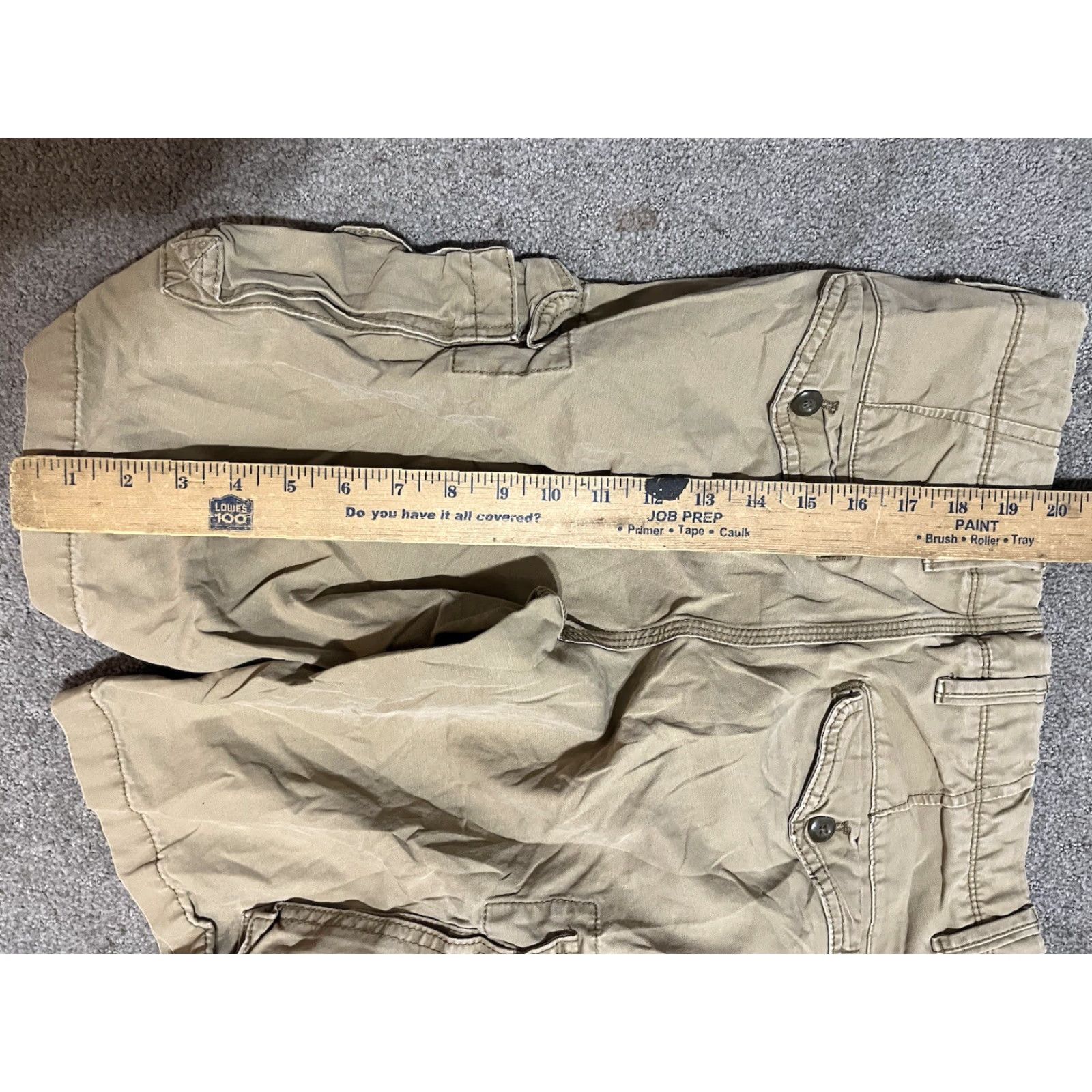 Gap VINTAGE Gap Cargo Shorts Men 28 Beige Khaki Zip Fly Drawstring Pockets 28 Regular Cotton Workwear Mens Size US 28 / EU 44 - 4 Thumbnail