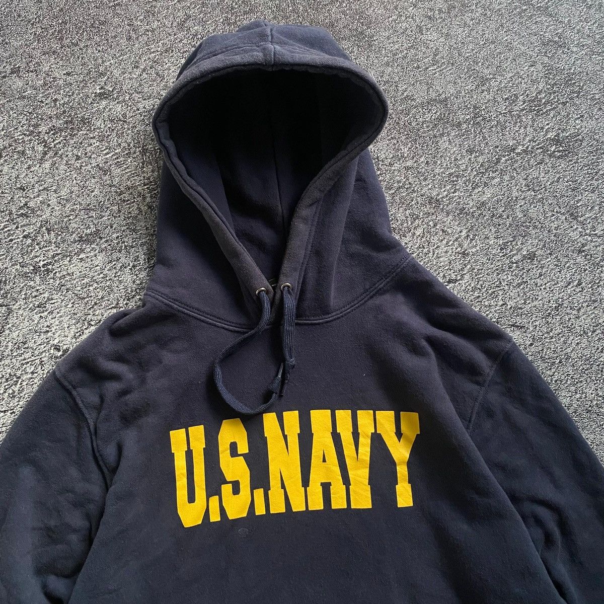 Avirex 2000s - Avirex PX U.S Navy Spellout Navy Fadded Hoodie Size US M / EU 48-50 / 2 - 4 Thumbnail