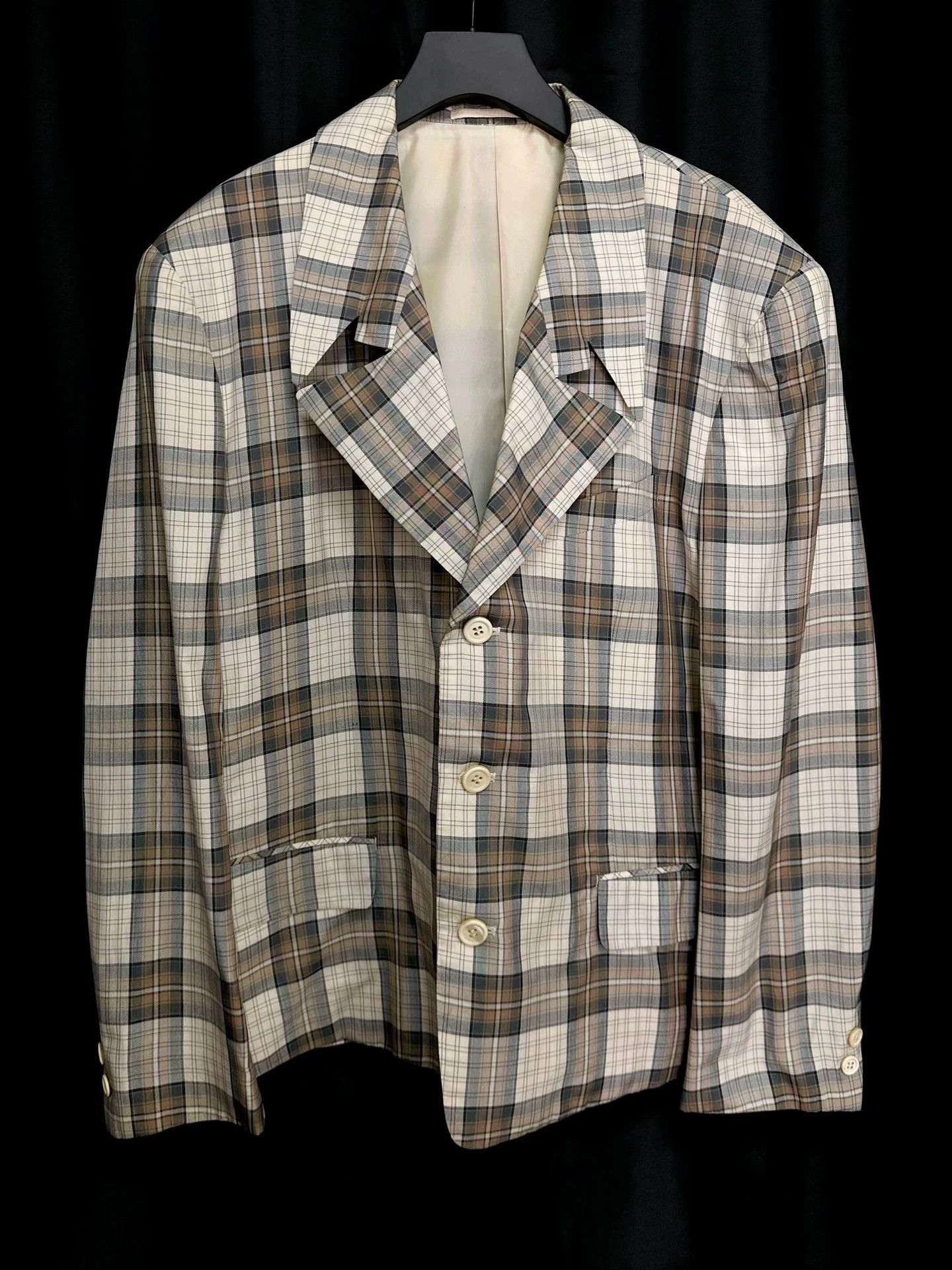 Comme des Garcons COMME DES GARÇONS 87SS Silk Deformed Collar Ivory Jacket Size US M / EU 48-50 / 2 - 1 Thumbnail