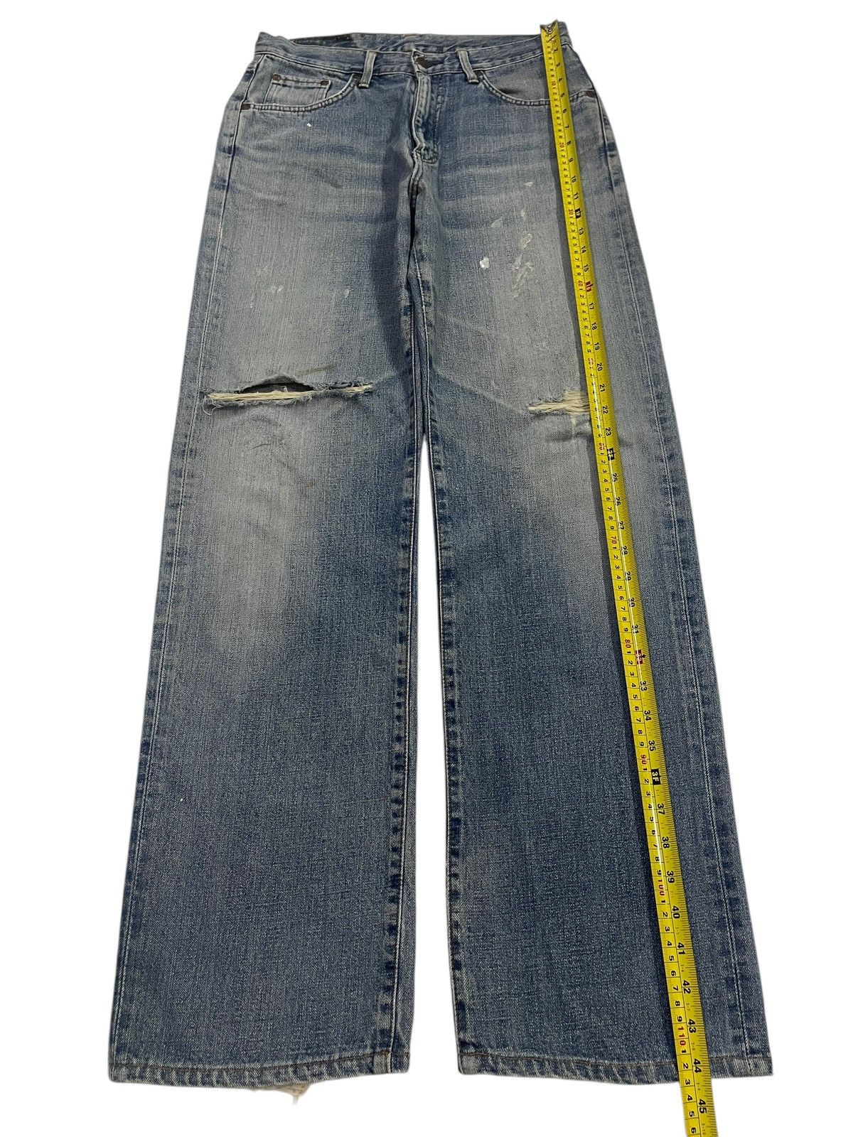 Edwin Vintage 90s Edwin 505x Faded Wash Distressed Loose Jeans Size US 30 / EU 46 - 13 Thumbnail