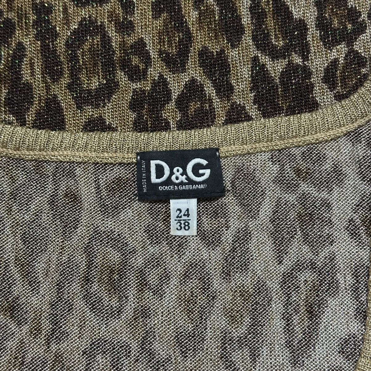Dolce & Gabbana D&G Spring Summer 2001 Leopard Print Knit Tank Top Size S / US 4 / IT 40 - 5 Thumbnail