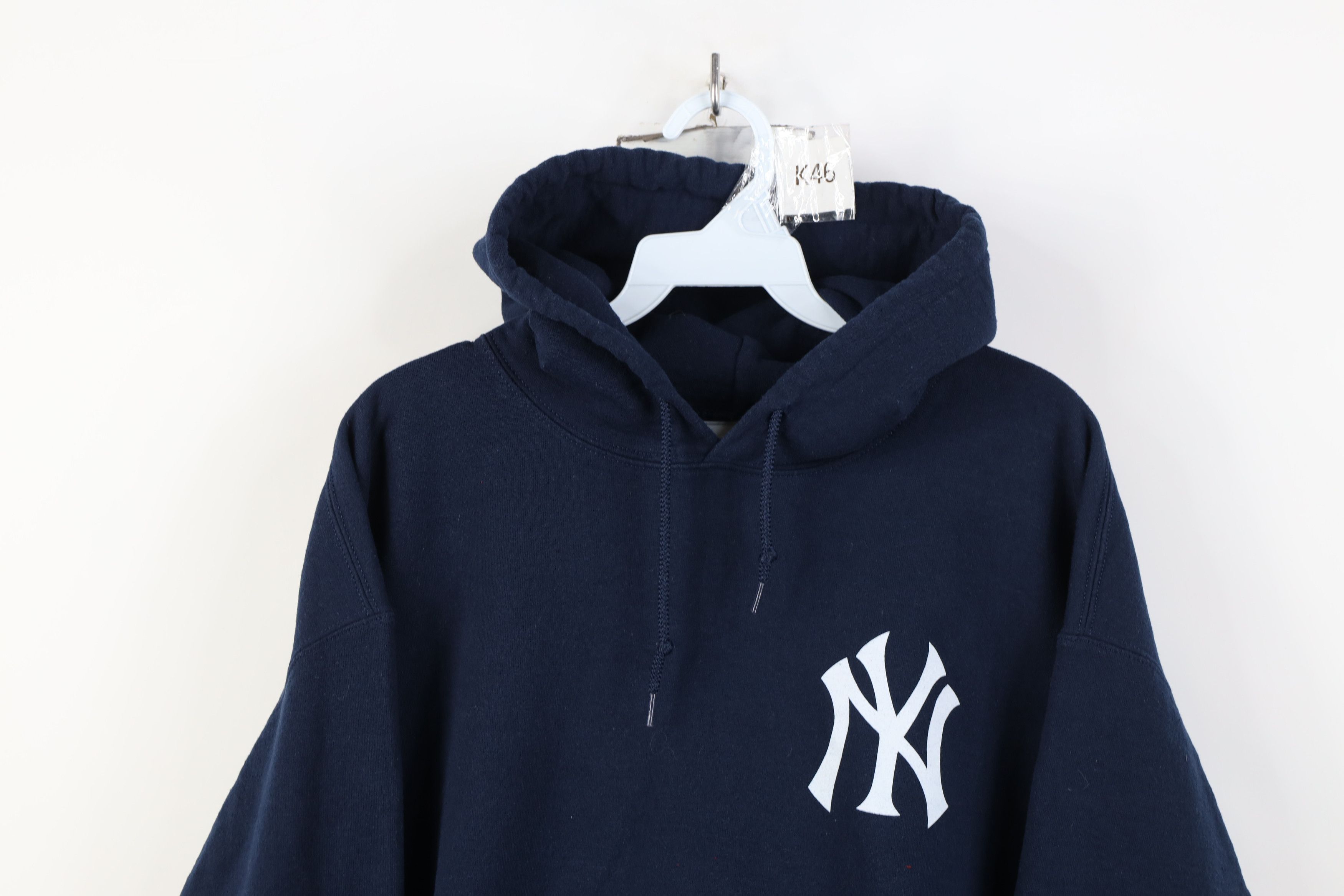 Vintage Vintage 90s Y2K New York Yankees Baseball Hoodie Blue Size US L / EU 52-54 / 3 - 2 Thumbnail