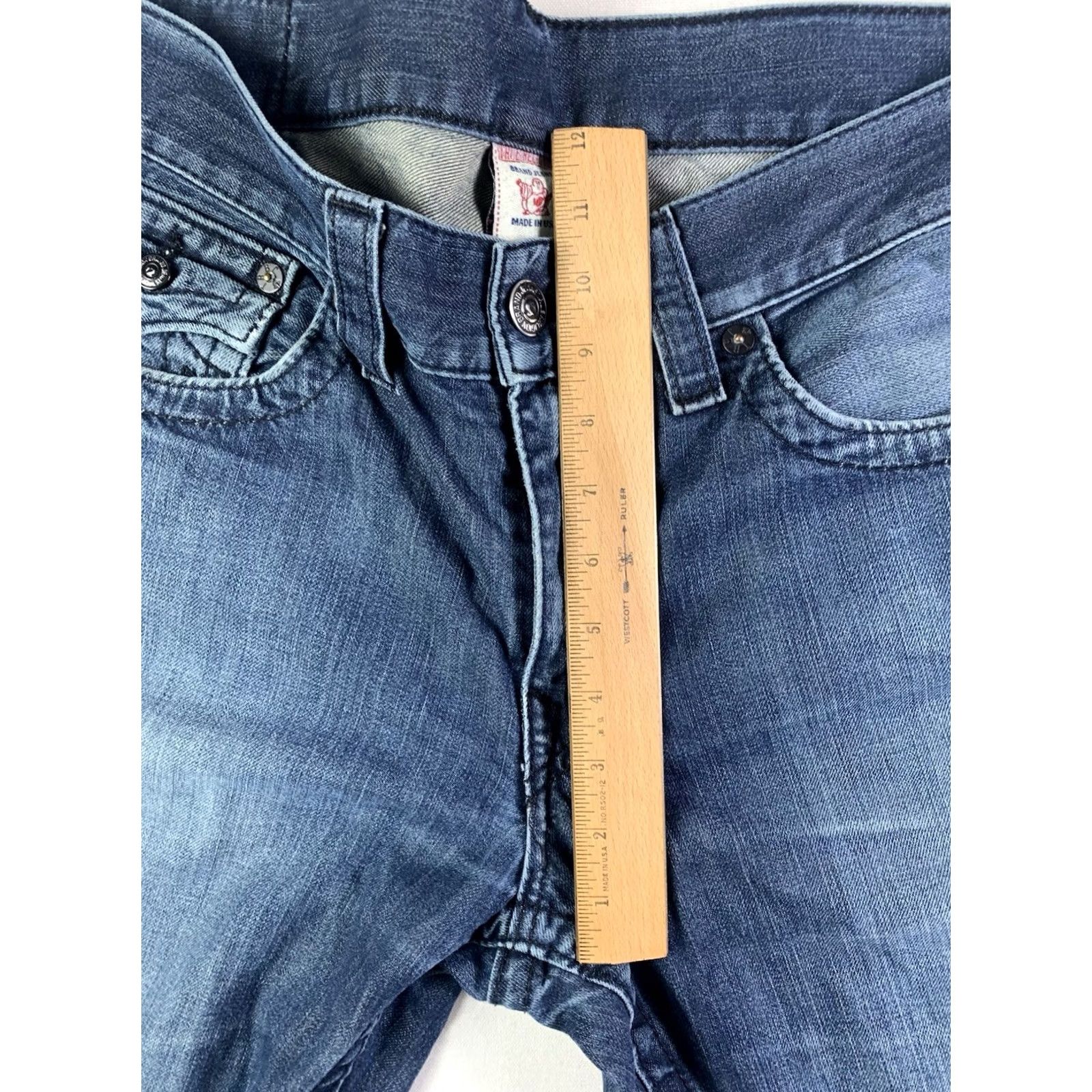 True Religion VINTAGE True Religion Ricky Jeans USA Made in USA Blue Denim Mens 38x28 Size US 38 / EU 54 - 4 Thumbnail