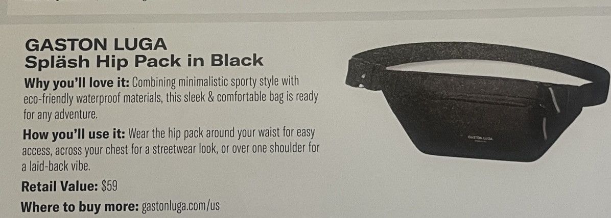 Designer Gaston Luga splash hip pack black men’s Size ONE SIZE - 7 Thumbnail